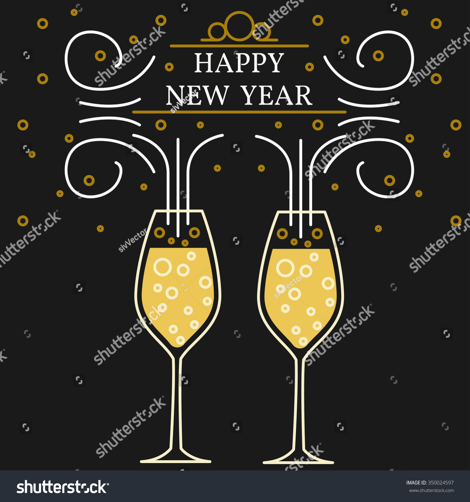 happy new year greeting card eps10 vector chagne happy new year greeting card eps10 vector chagne