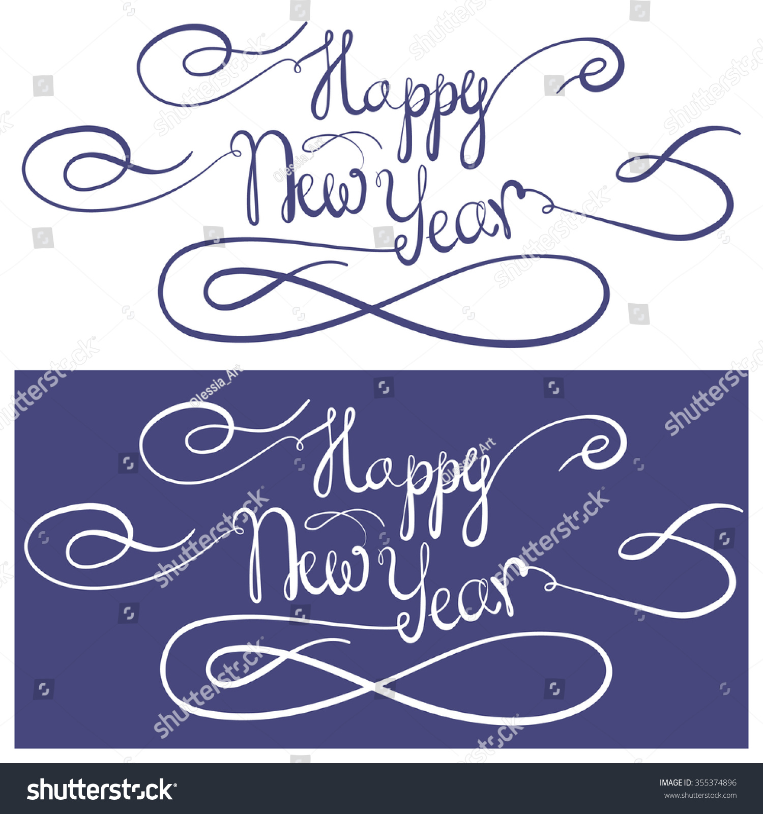 Happy New Year Quote Card Background Stock Vector 355374896 - Shutterstock