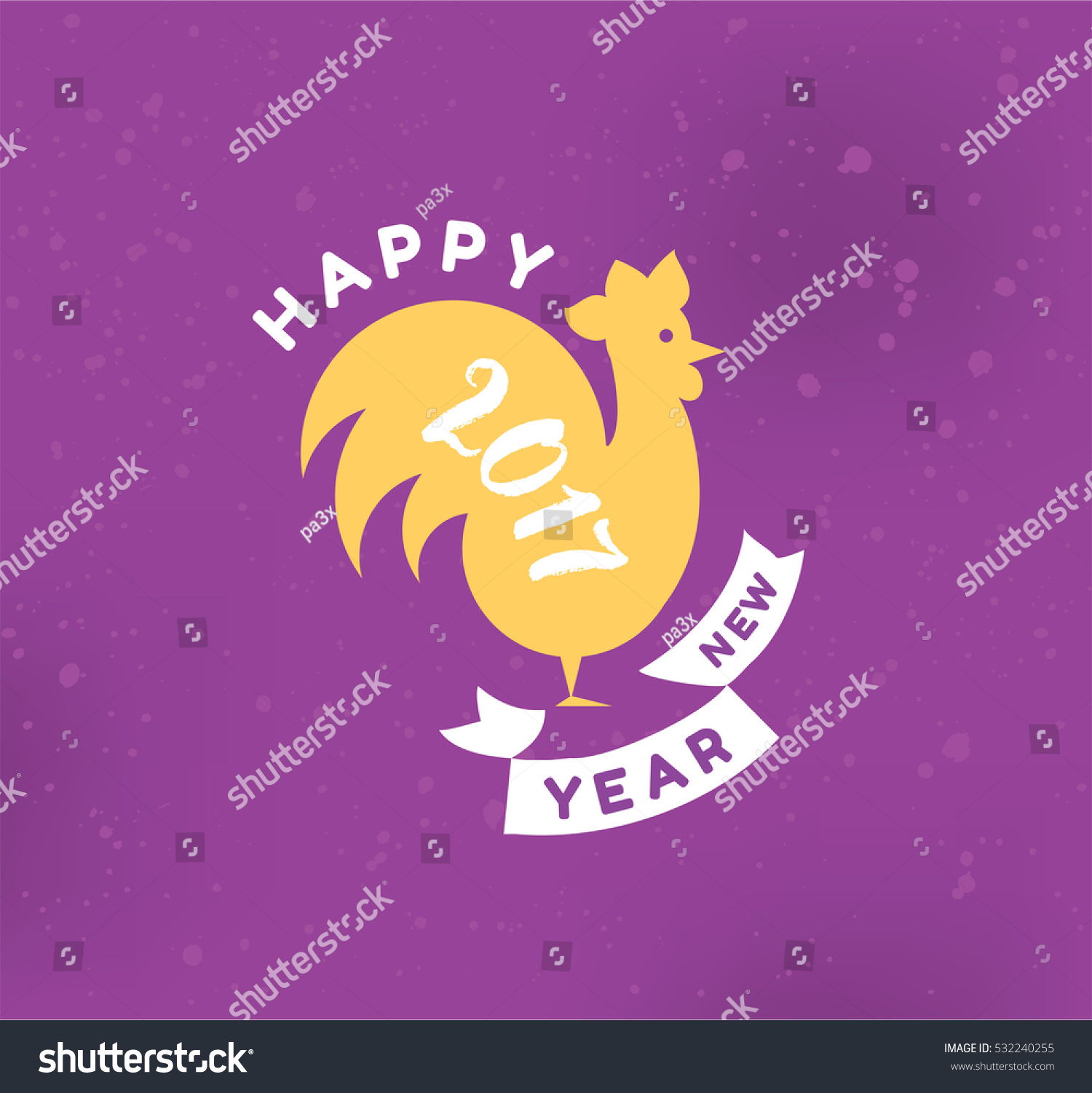 Happy New Year 2017 Text Design Stock Vector 532240255 - Shutterstock