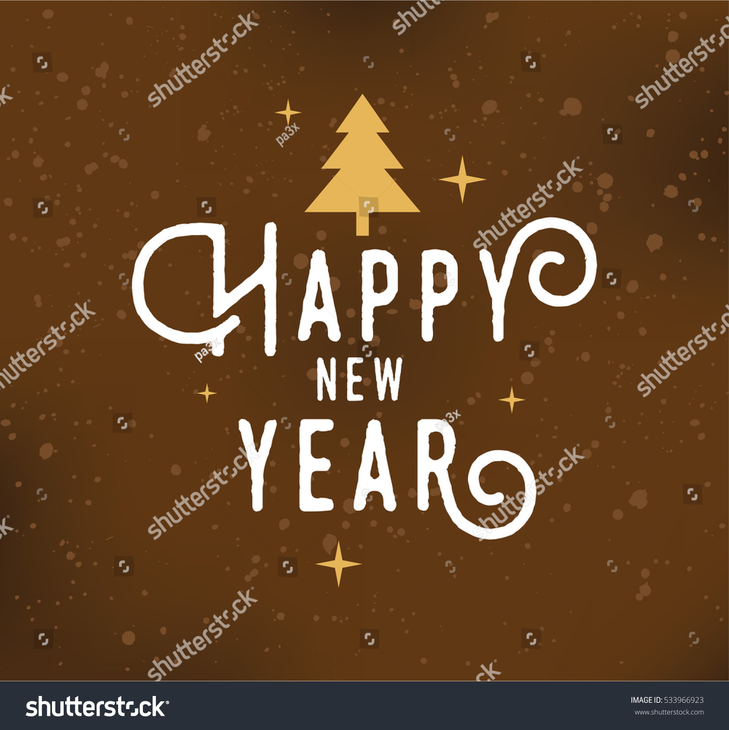 Happy New Year 2017 Text Design Stock Vector 533966923 - Shutterstock