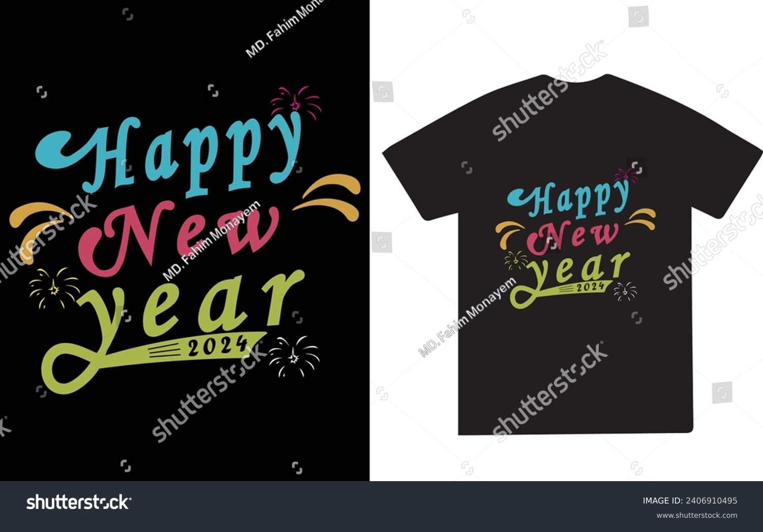 SVG of Happy New Year Typography T-shirt Design svg