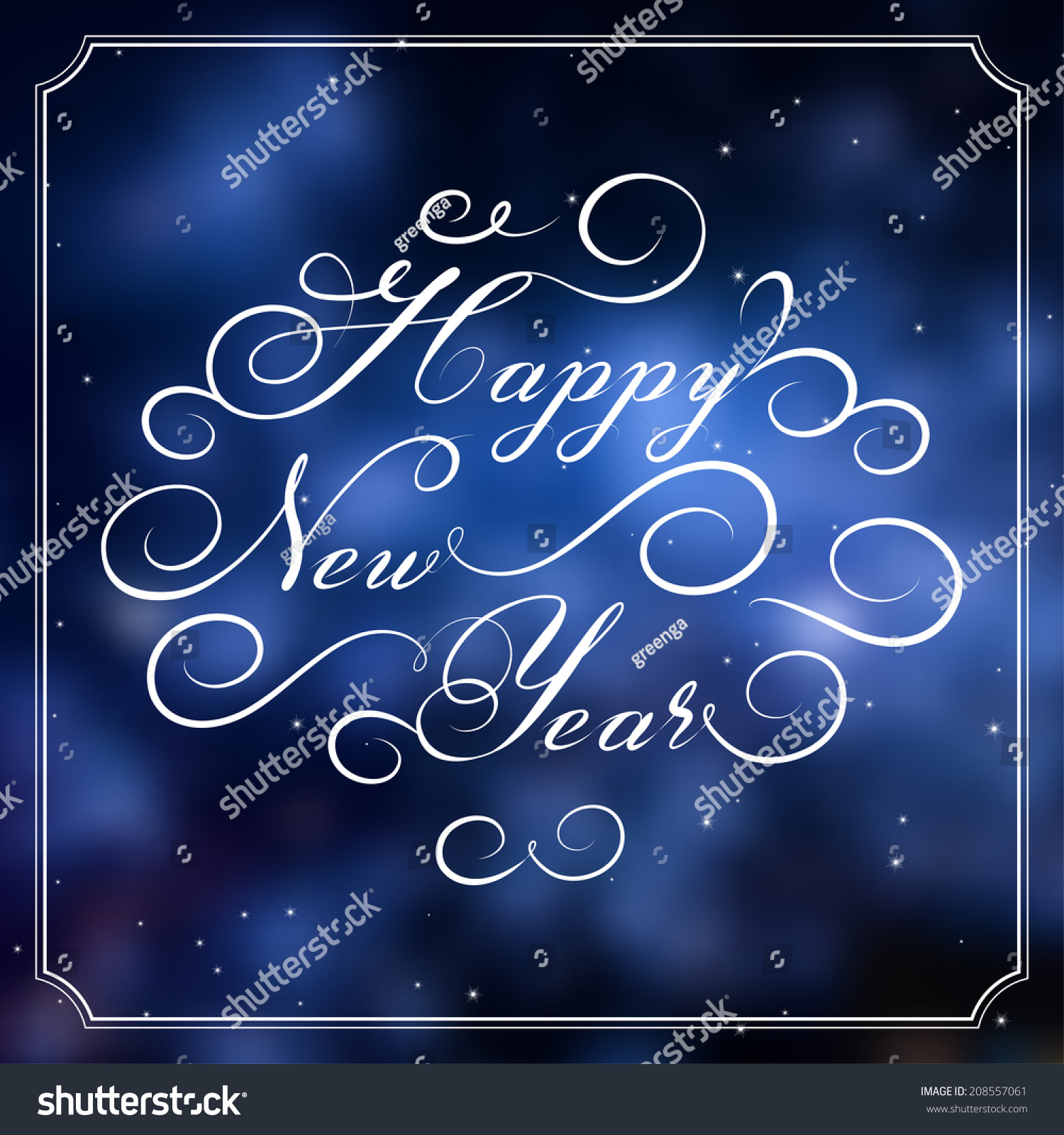 Happy New Year Vector Design - 208557061 : Shutterstock