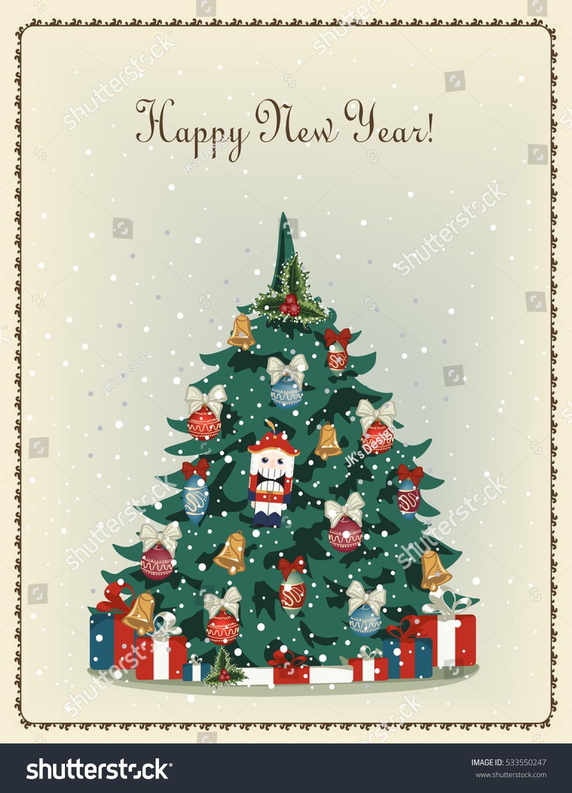 happy new year vintage old postcard stock vector royalty free happy new years postcard