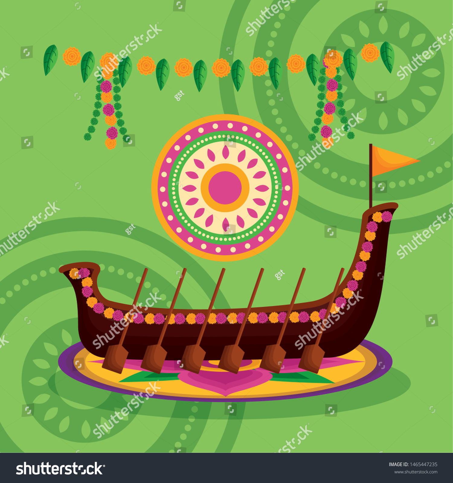 happy onam festival boat race flower stock vector royalty free 1465447235 https www shutterstock com image vector happy onam festival boat race flower 1465447235