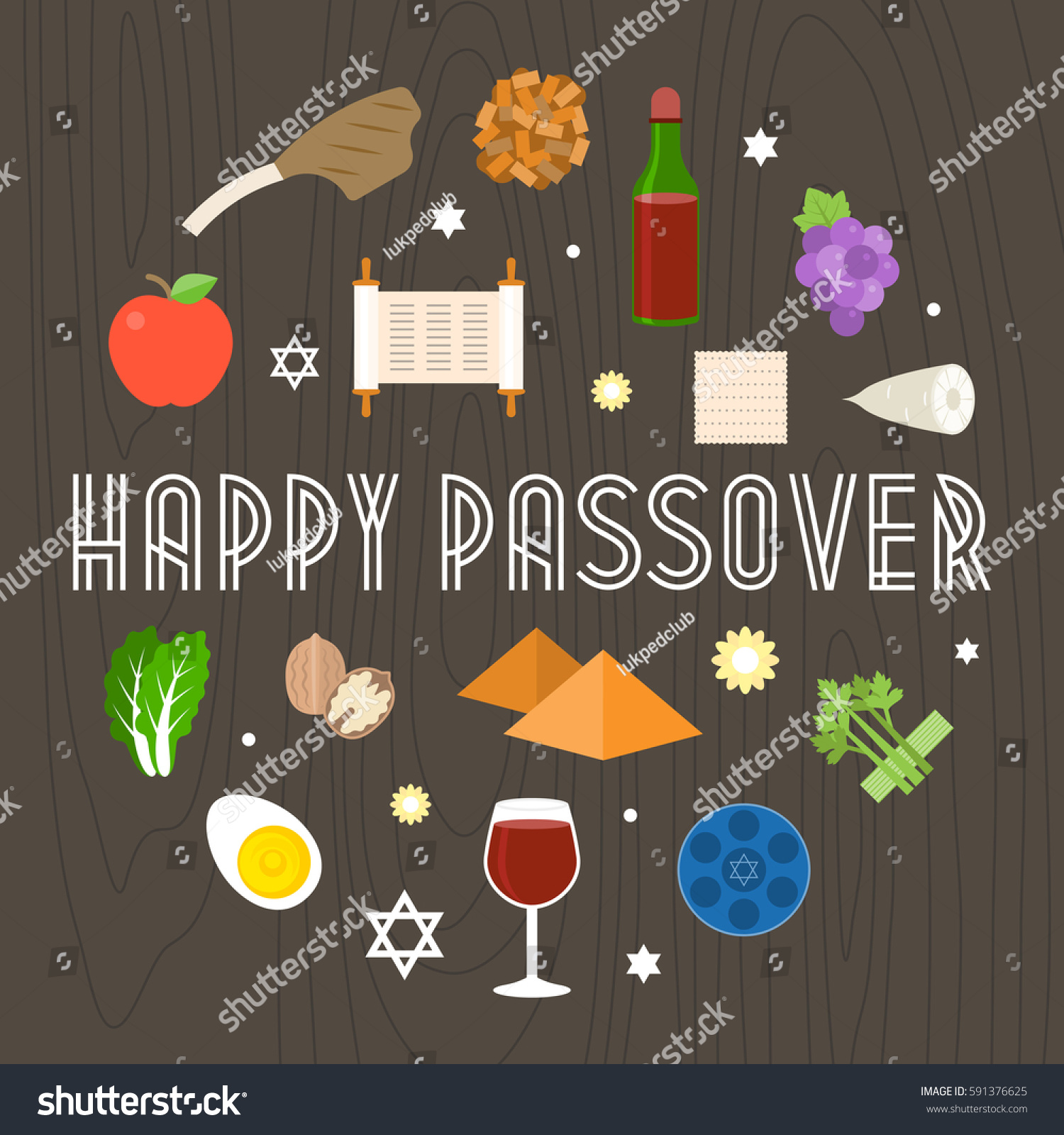 Happy Passover Illustration Icon Element Such Stock Vector 591376625 ...