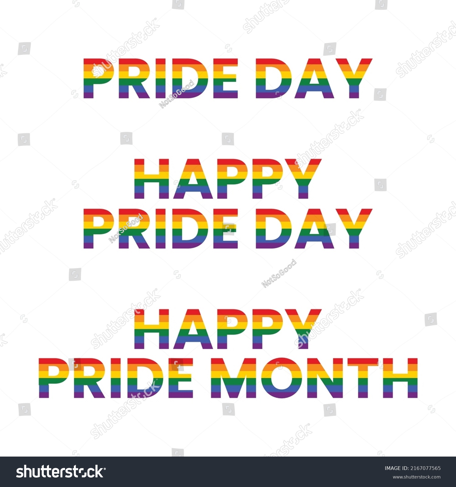 Happy Pride Day Month Pride Colors Stock Vector (Royalty Free