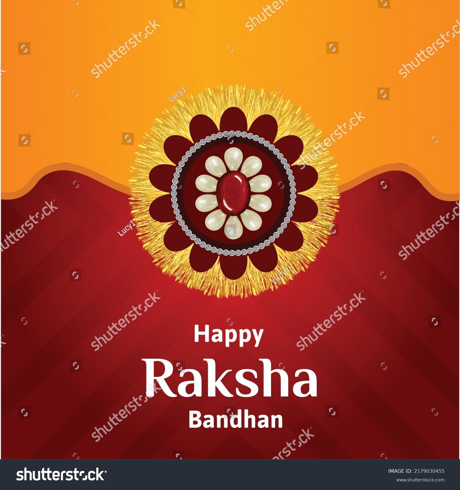 Happy Raksha Bandhan Indian Hindu Festival Stock Vector (Royalty Free ...