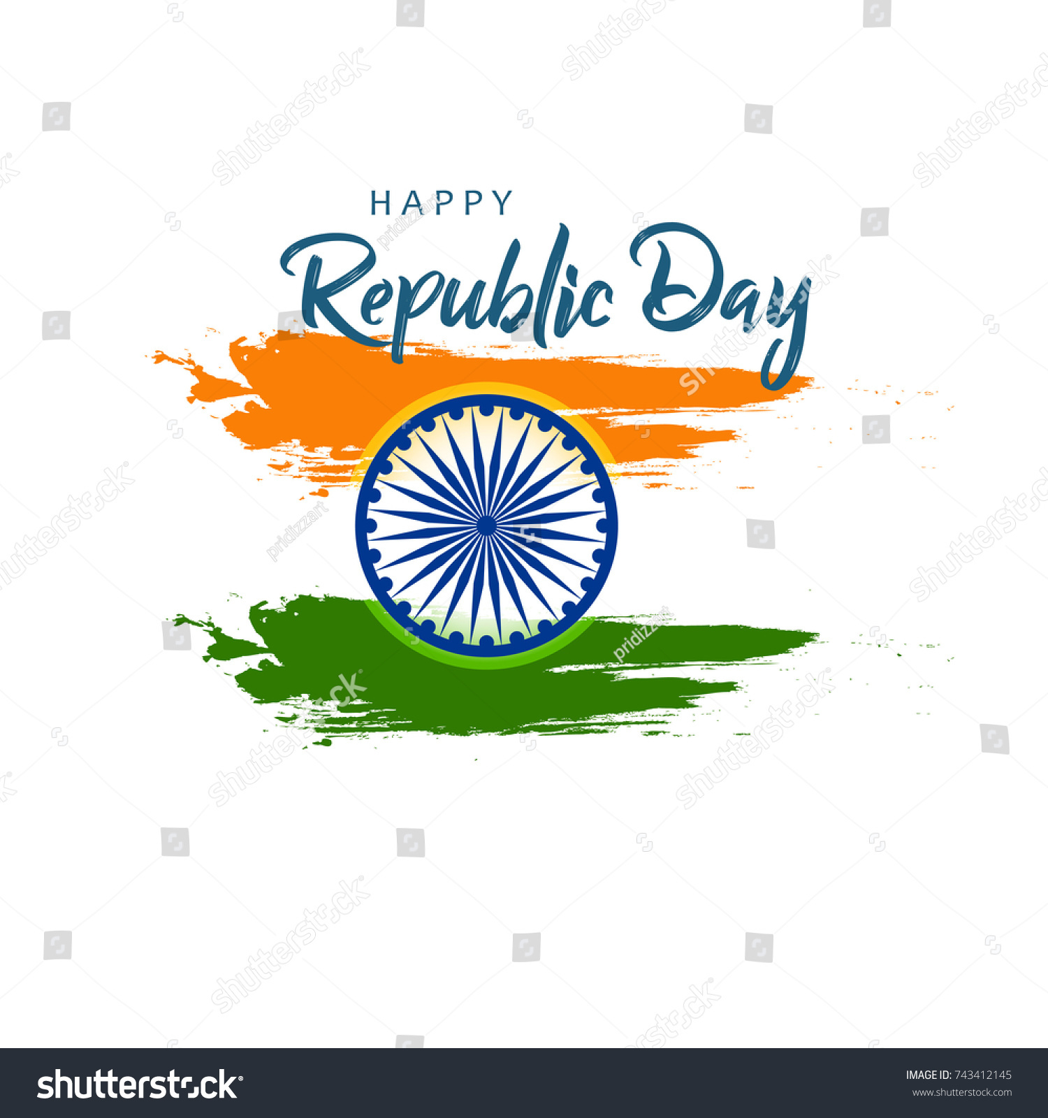 Happy Republic Day Background Design 26th Stock Vector (Royalty Free ...