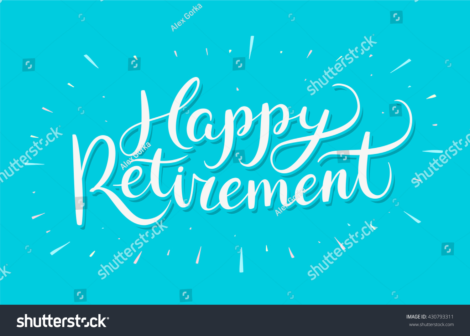 Happy Retirement Banner Stock Vector Illustration 430793311 Shutterstock