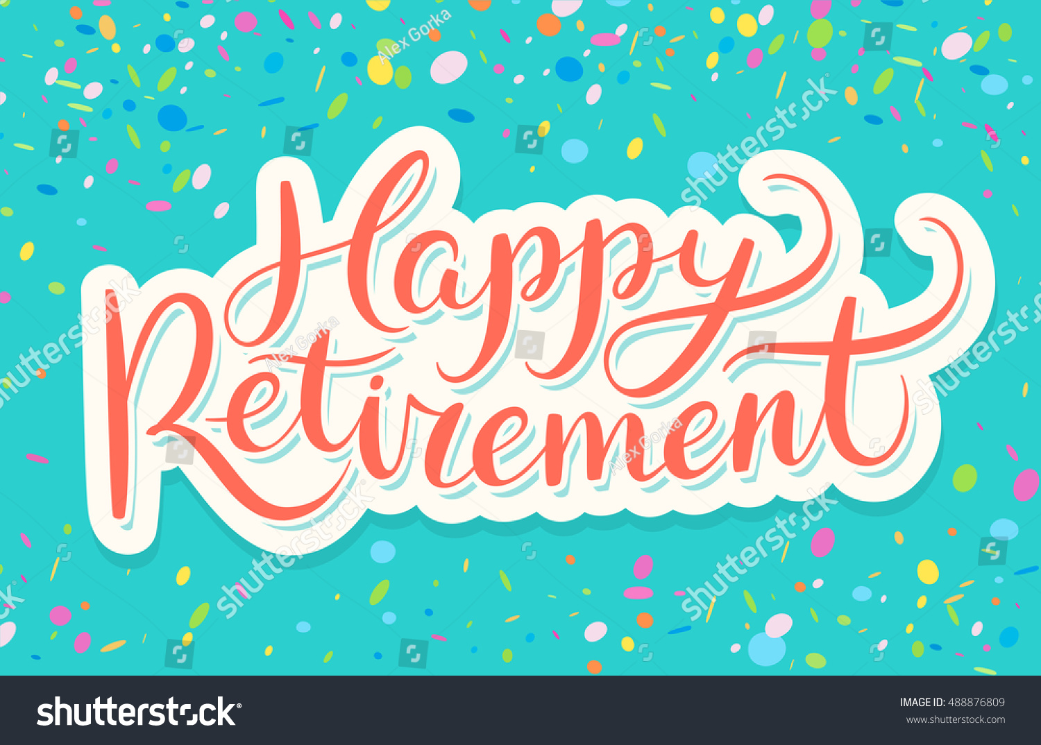 Happy Retirement Banner Stock Vector (Royalty Free) 488876809 ...