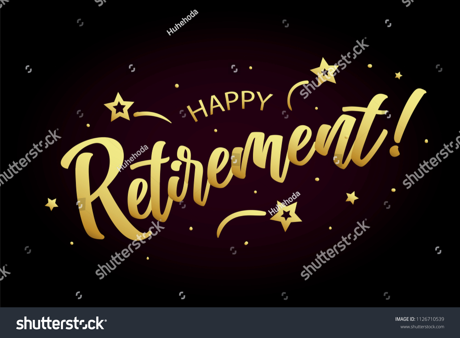 Happy Retirement Card Banner Beautiful Greeting Vector Có Sẵn Miễn