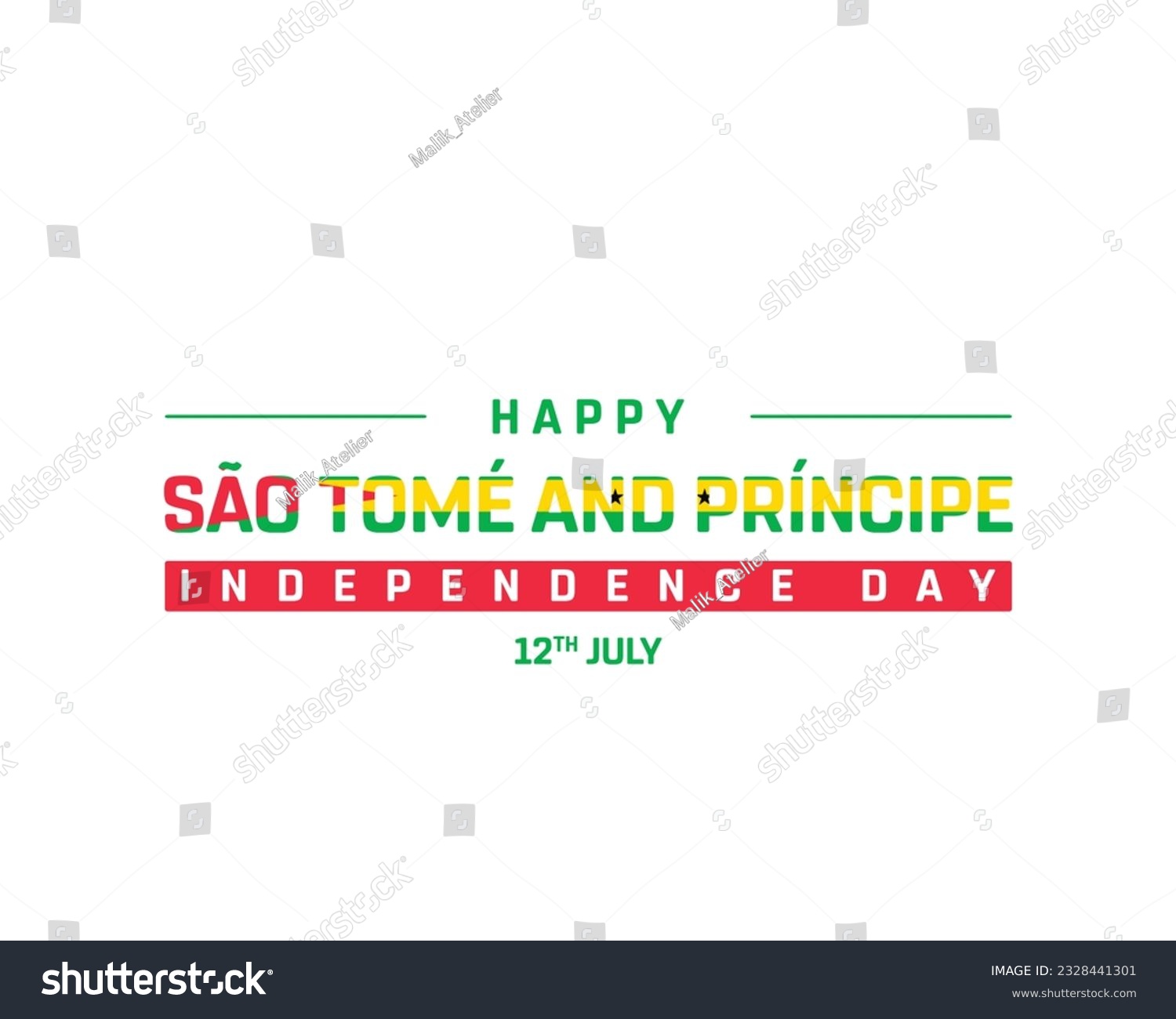 SVG of Happy Sao Tome and Principe Independence Day, Sao Tome and Principe Independence Day, Sao Tome and Principe, 12th July, National Day, Independence day svg