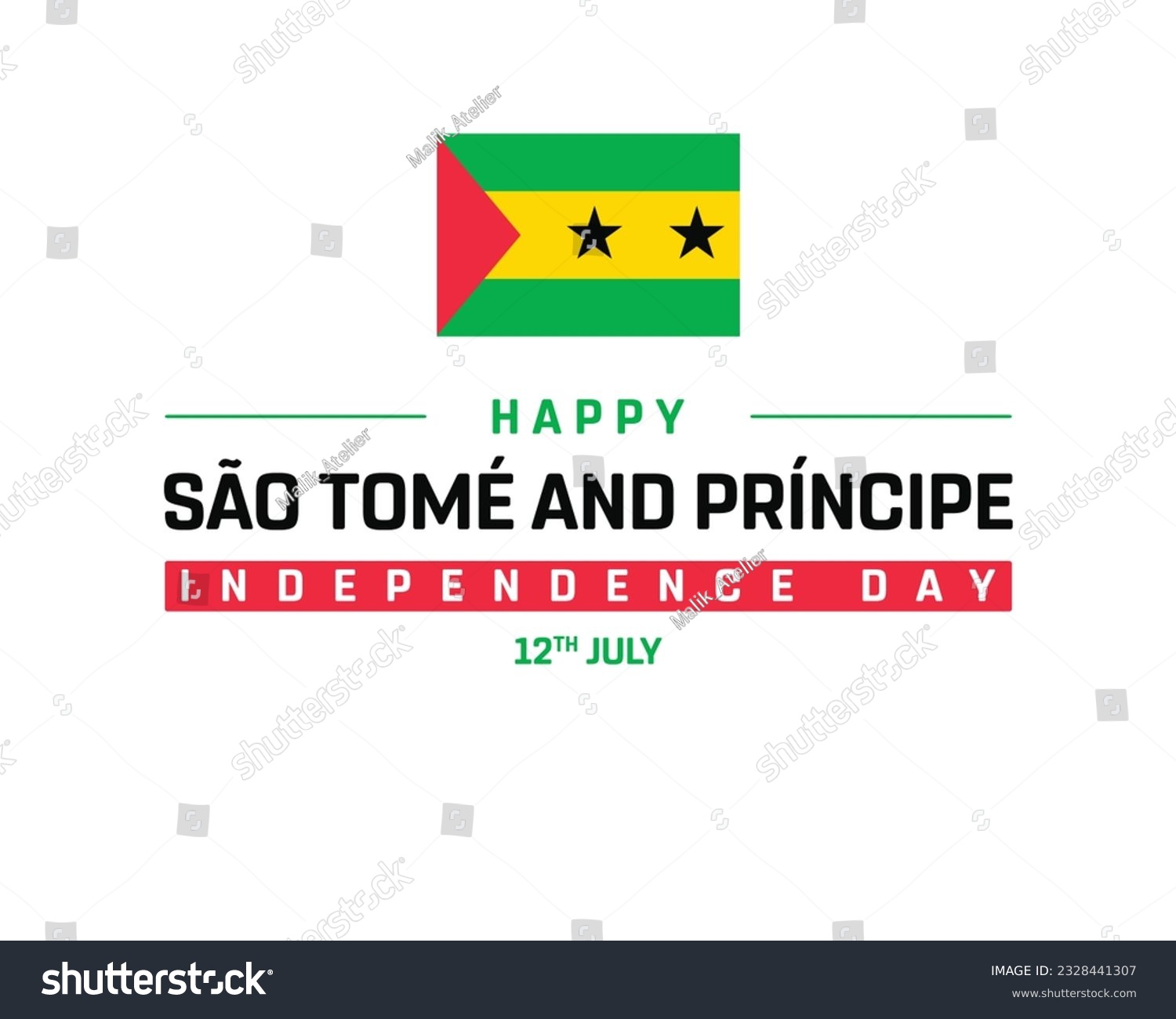 SVG of Happy Sao Tome and Principe Independence Day, Sao Tome and Principe Independence Day, Sao Tome and Principe, 12 July, National Day, Independence day svg