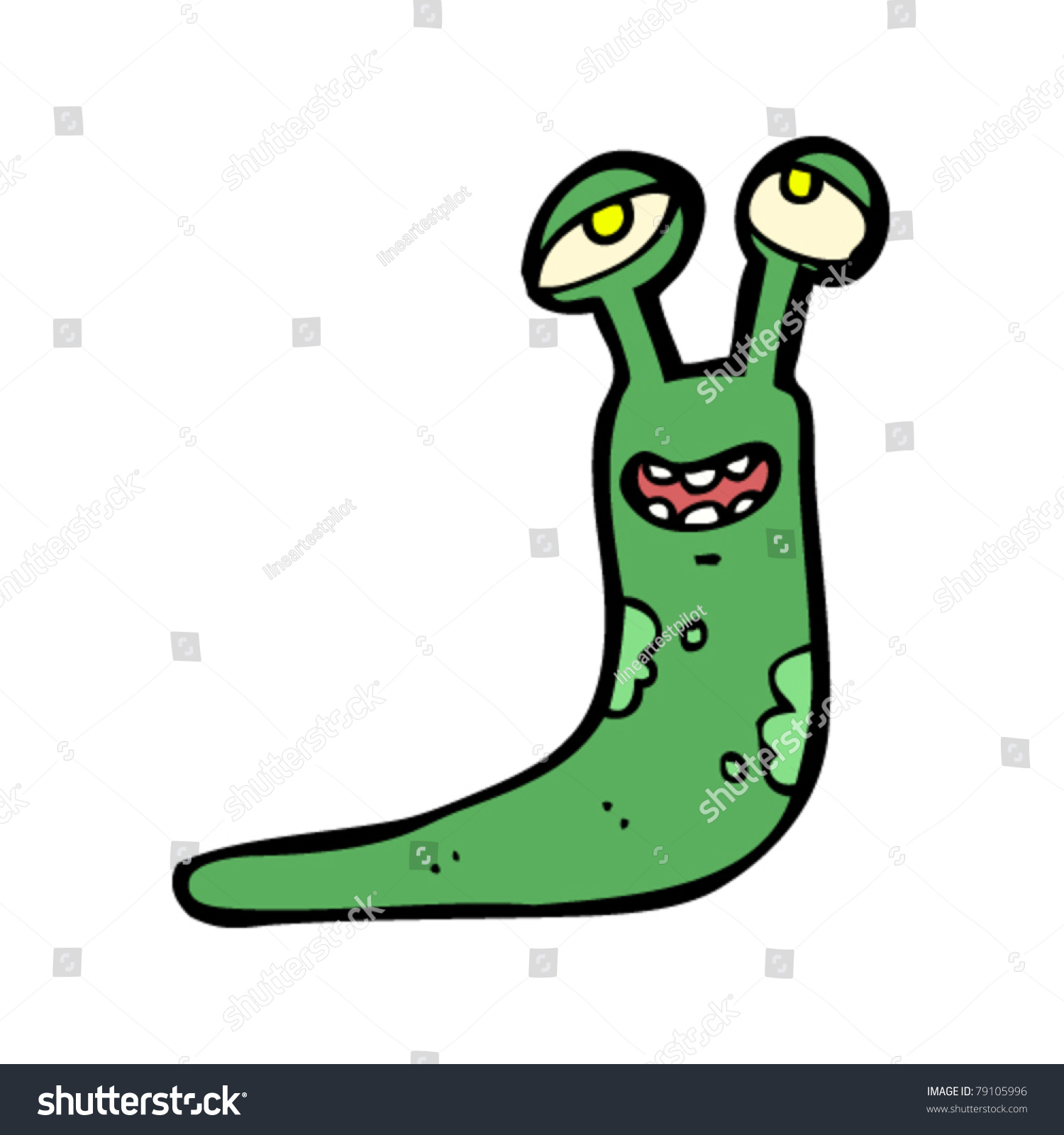 Happy Slug Cartoon Stock Vector Illustration 79105996 : Shutterstock