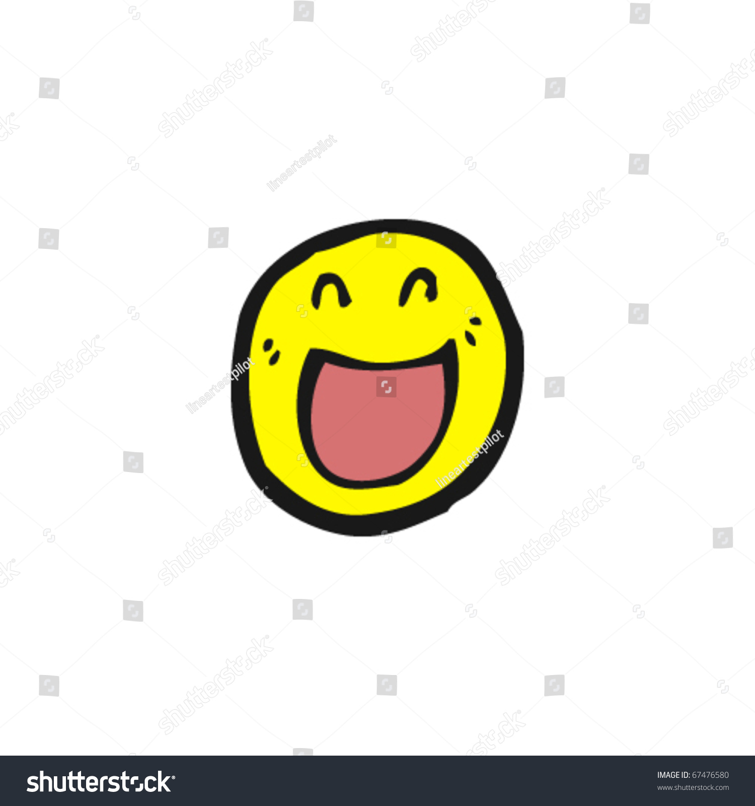 Happy Smiley Face Cartoon Stock Vector 67476580 - Shutterstock