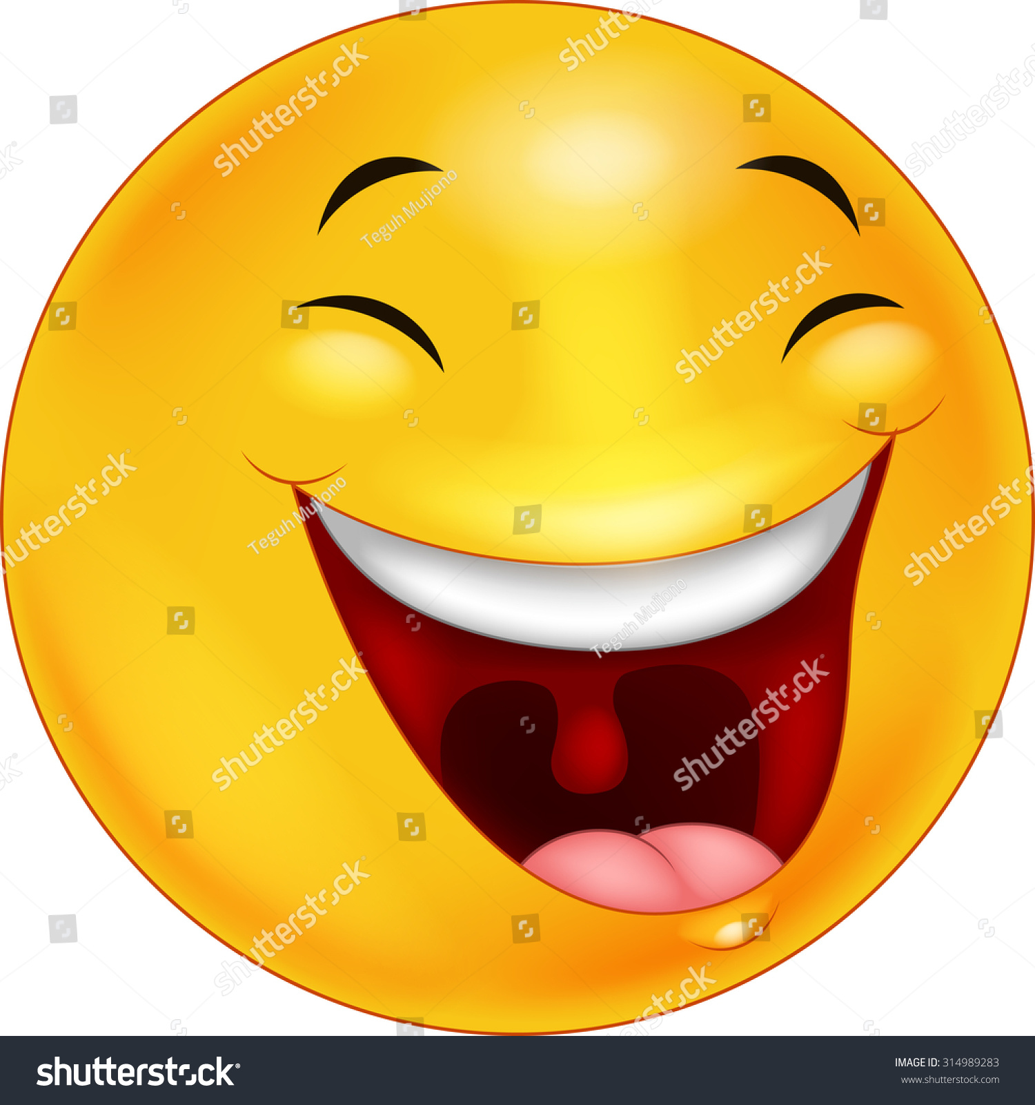 Happy Smiley Face Emoticon Cartoon Stock Vector 314989283 - Shutterstock