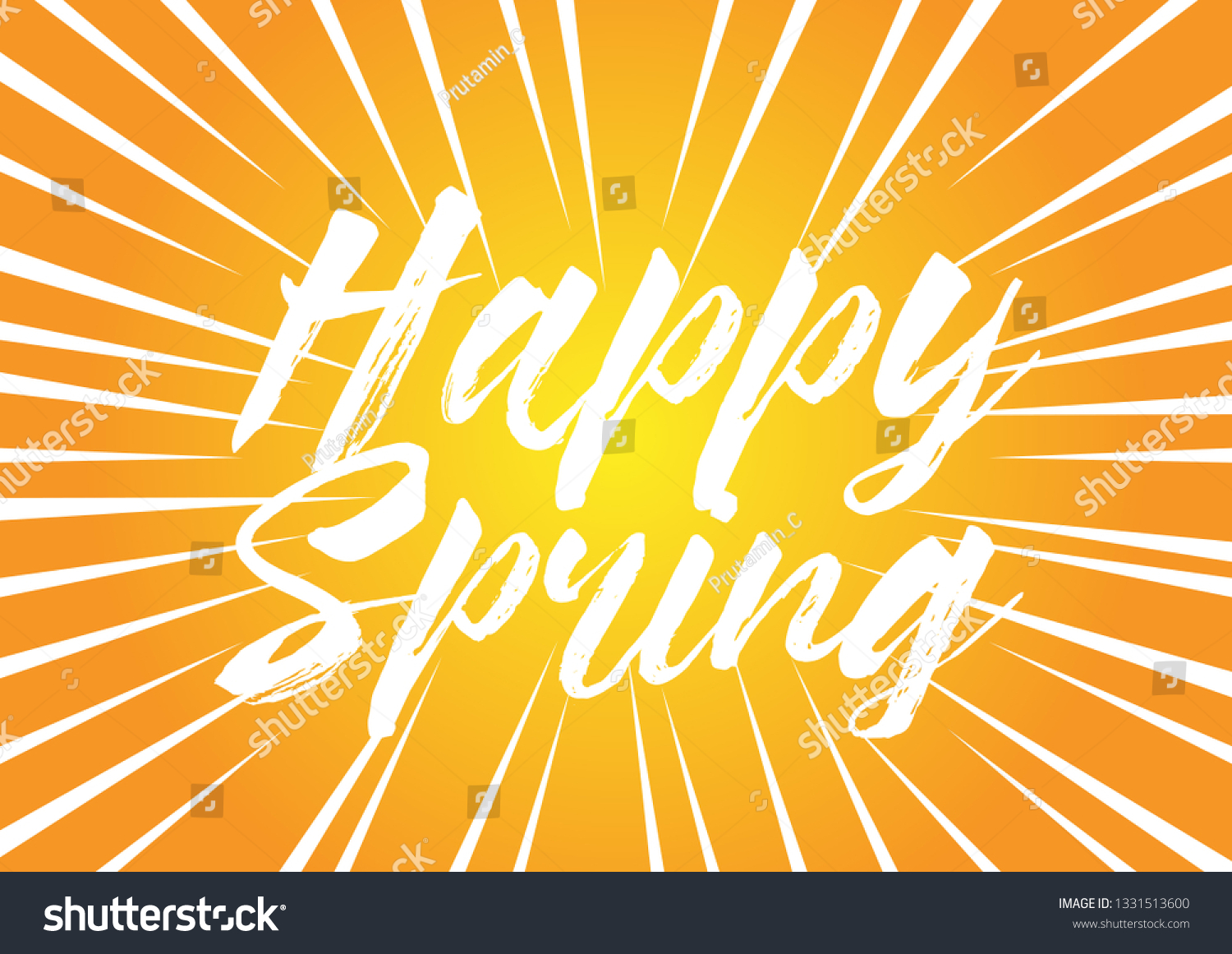 Happy Spring Beautiful Greeting Card Background Stock Vector (Royalty