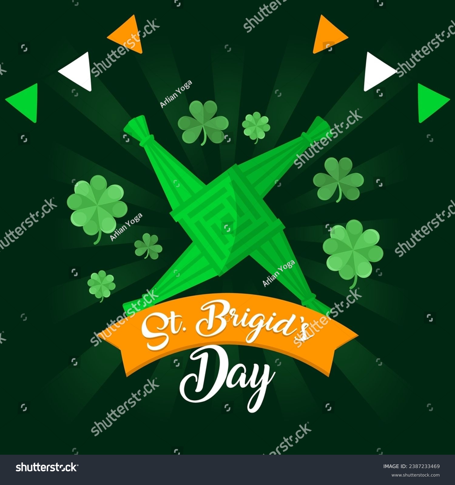 SVG of Happy St. Brigid’s Day. The Day of Ireland illustration vector background. Vector eps 10 svg