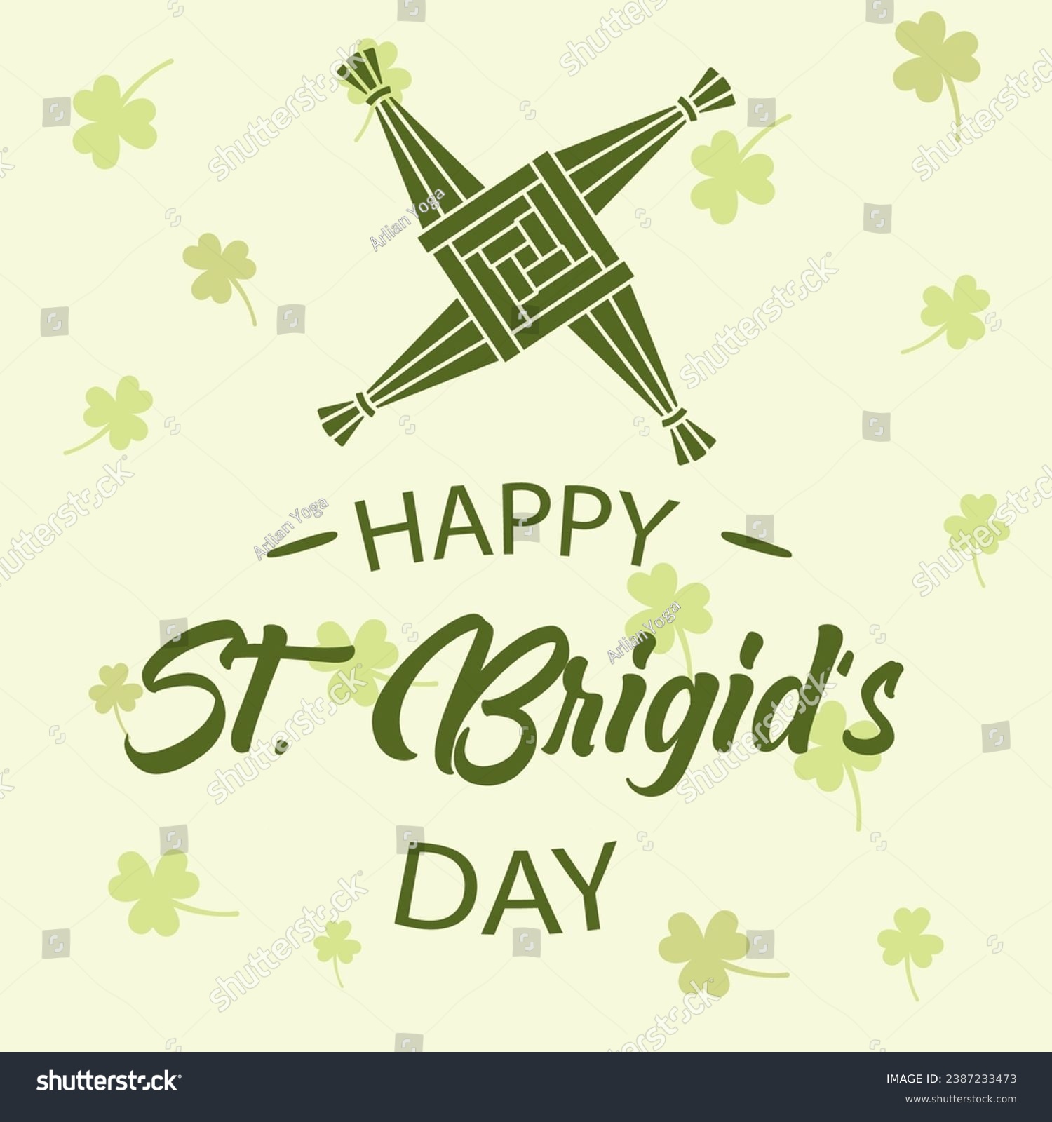 SVG of Happy St. Brigid’s Day. The Day of Ireland illustration vector background. Vector eps 10 svg