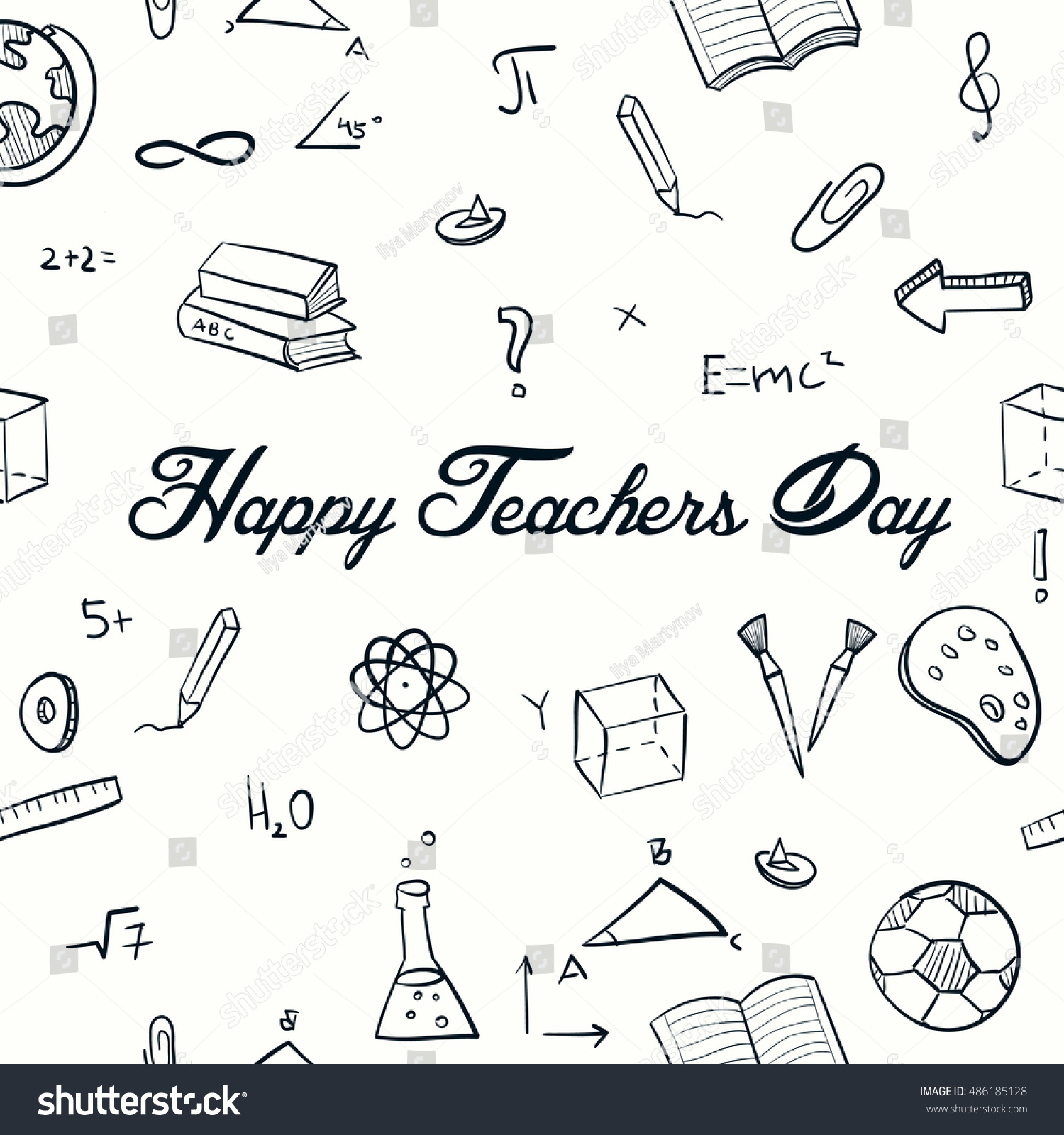 Happy Teachers Day Concept Icon On Stock Vector Royalty Free