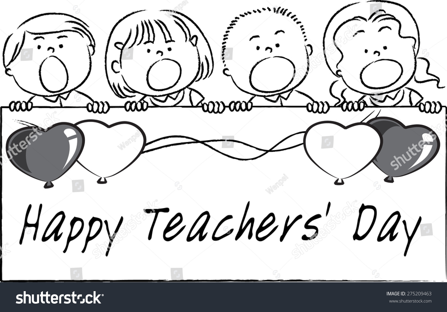 Happy Teachers Day Stock Vector 275209463 : Shutterstock
