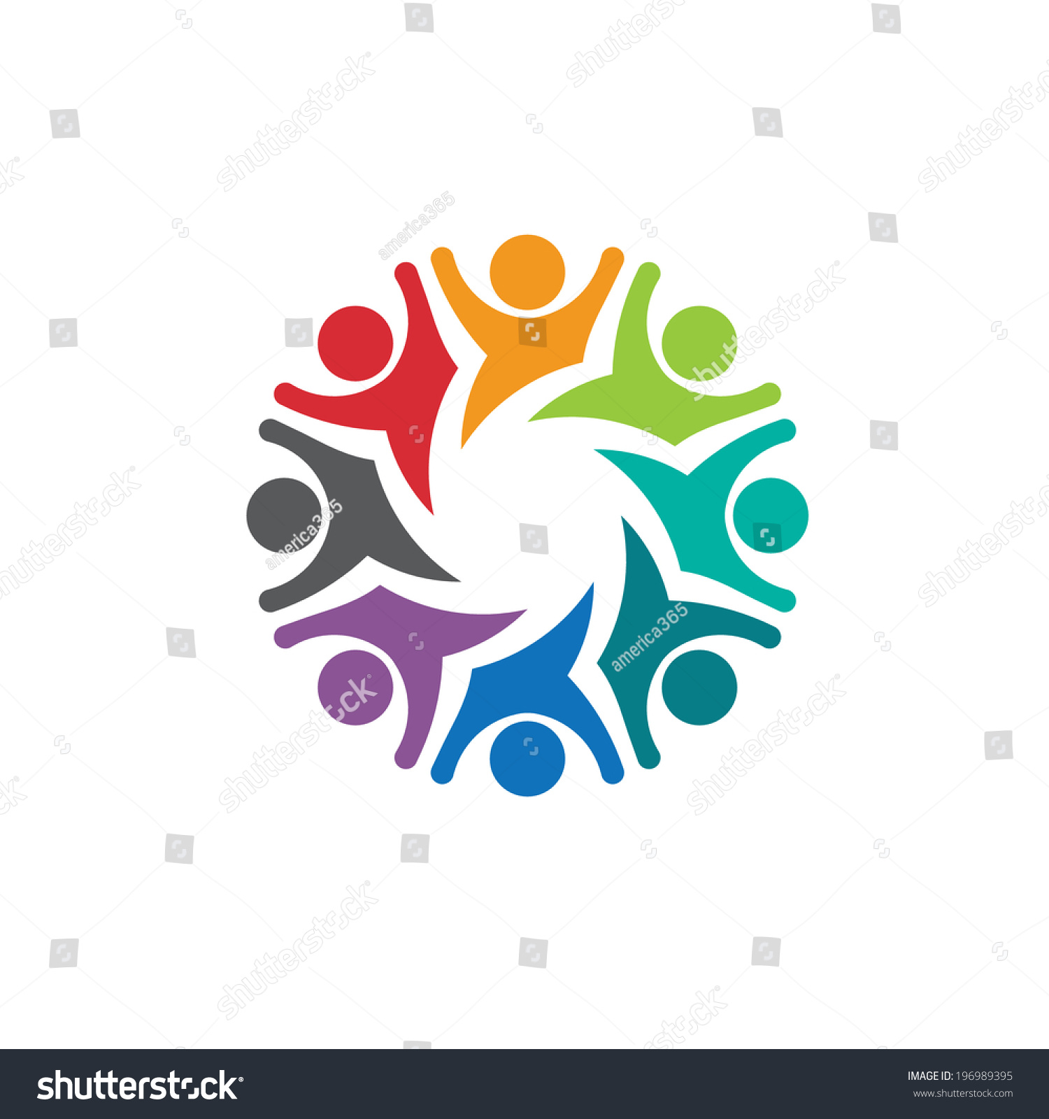 Happy Team Group People 8 Image Stock Vector (Royalty Free) 196989395