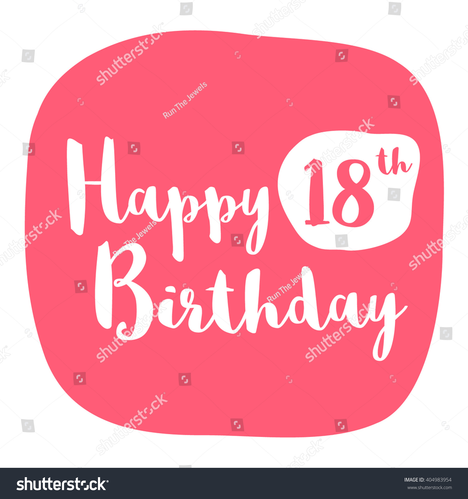 Download Happy 18th Birthday Card Brush Lettering Stock Vector ...