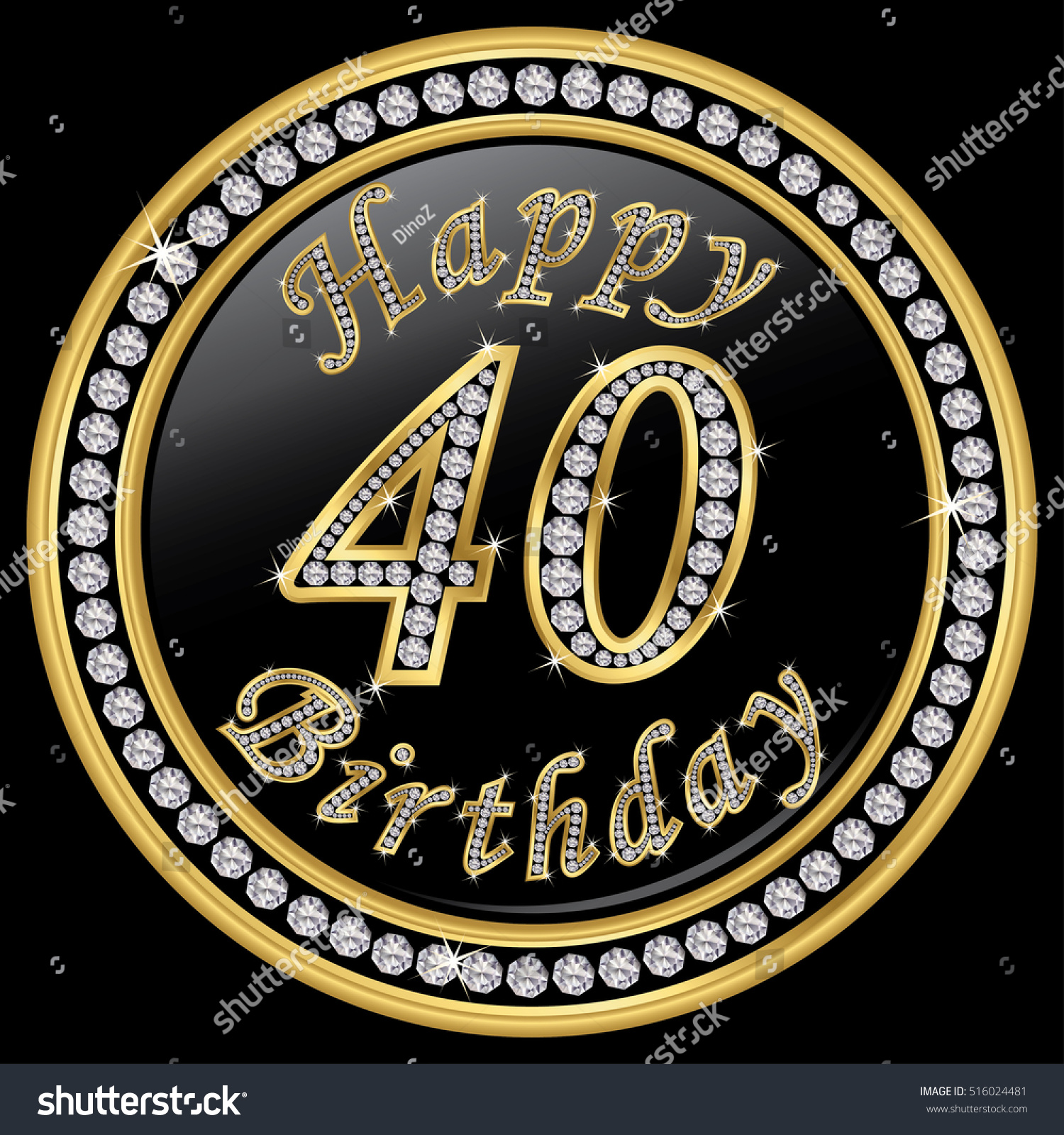 Happy 40th Birthday Happy Birthday 40 Stock Vector Royalty Free