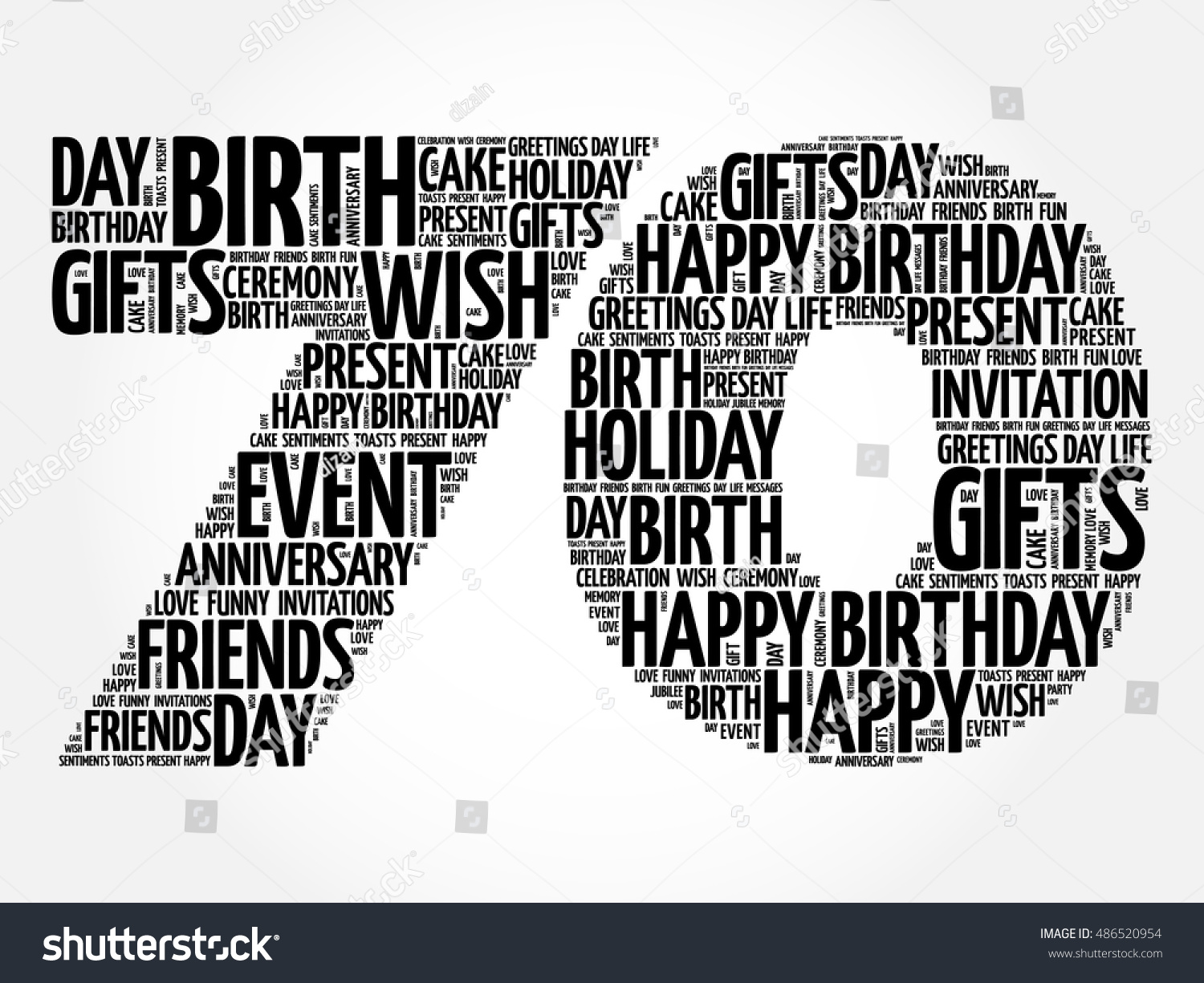 Download Happy 70th Birthday Word Cloud Collage Stock Vector ...