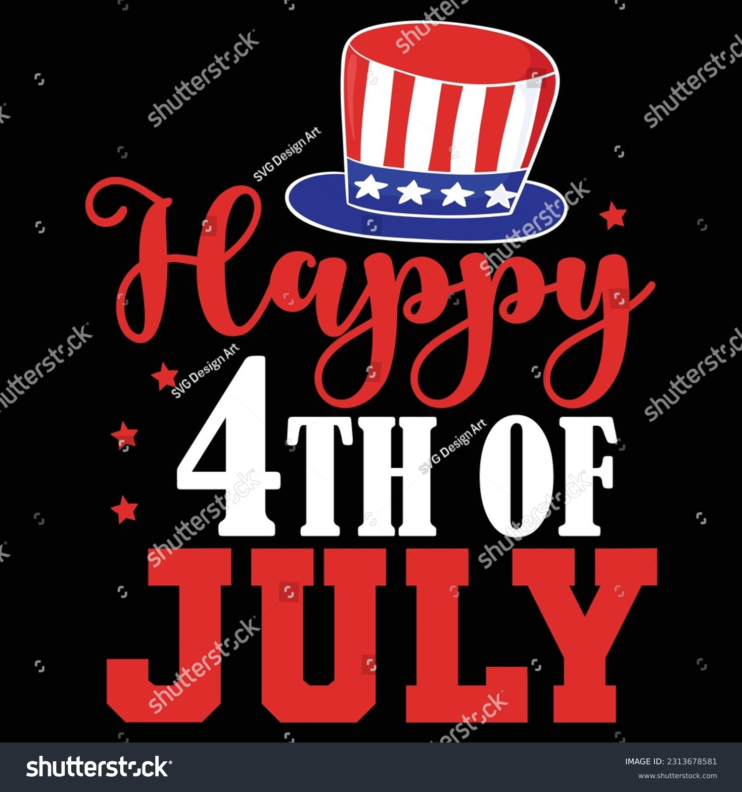 SVG of Happy 4th of July American svg svg