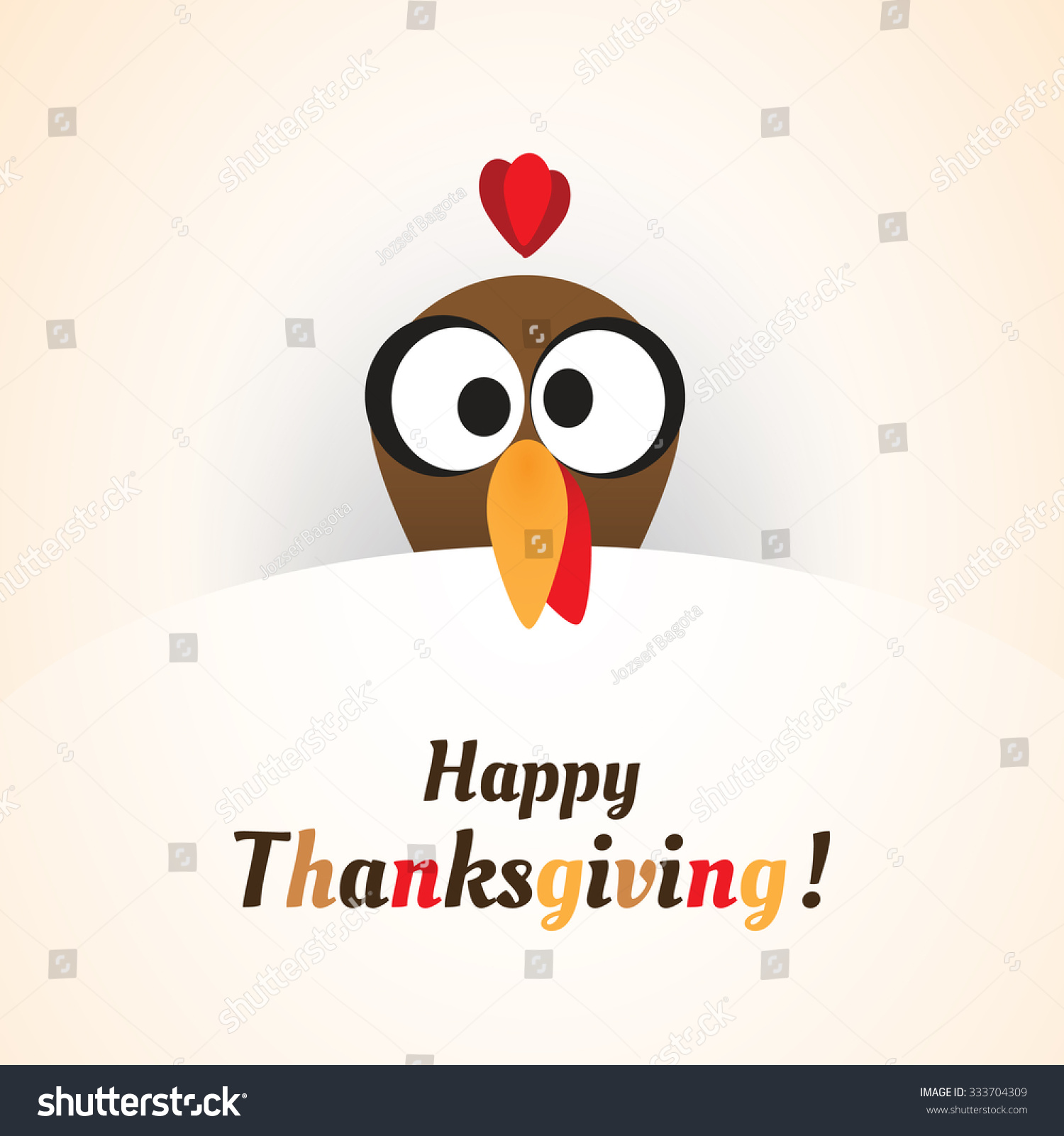 Happy Thanksgiving Card Design Template Stock Vector 333704309 Shutterstock Happy Thanksgiving Card Template