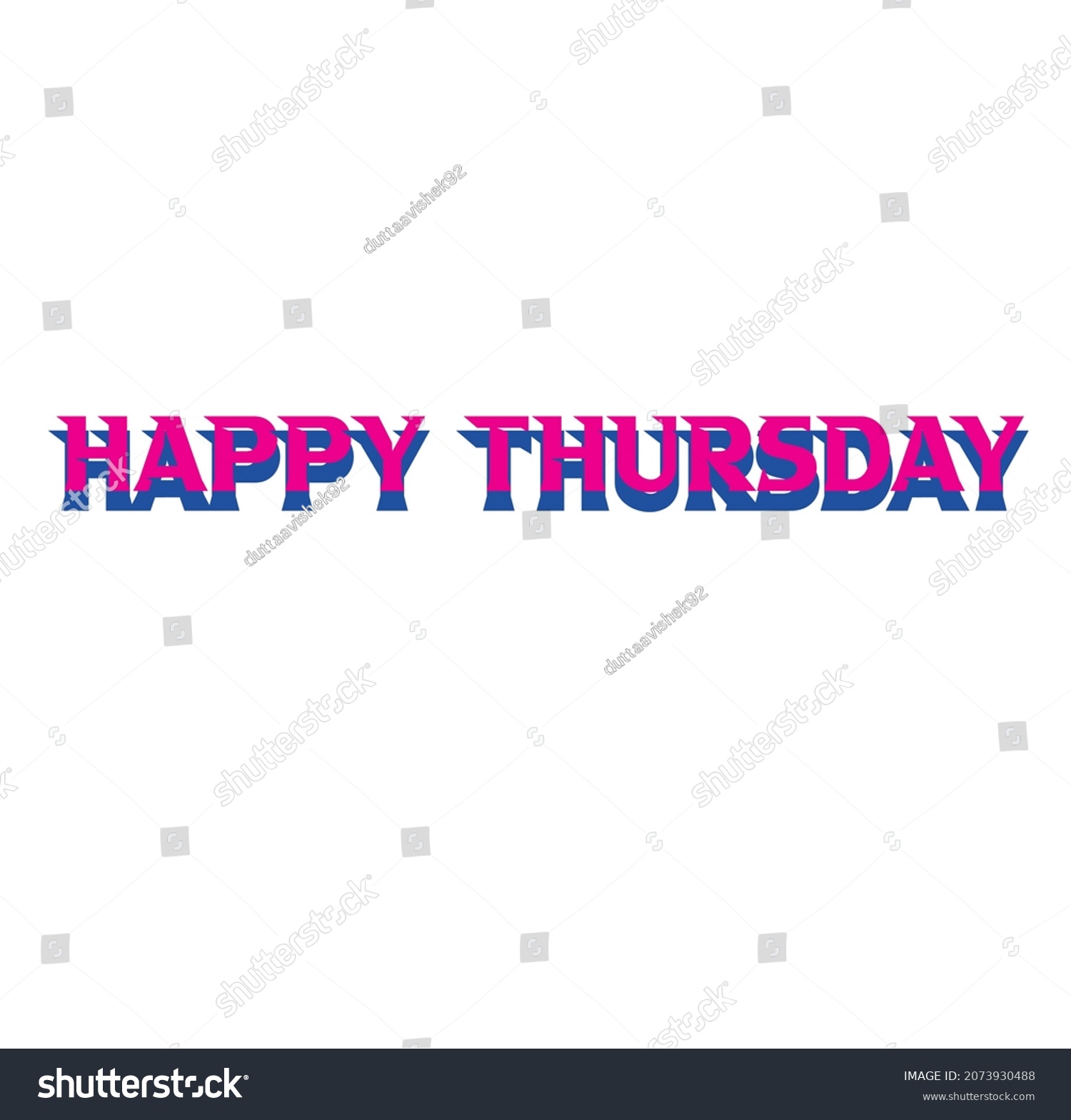 Happy Thursday Illustration Logo Stock Vector (Royalty Free) 2073930488