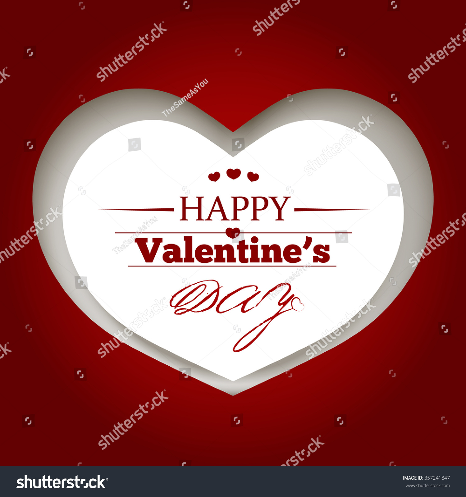 SVG of Happy Valentine's Day cardon on red background , vector illustration. svg