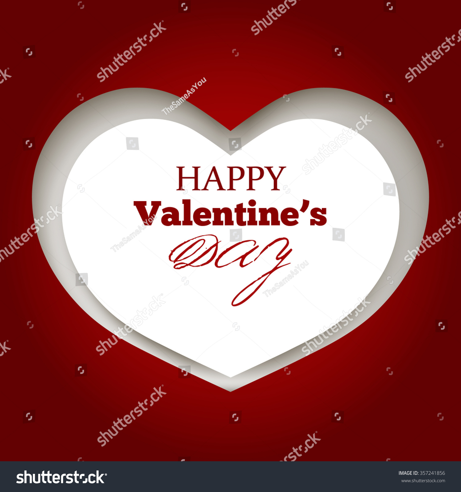SVG of Happy Valentine's Day cardon on red background , vector illustration. svg