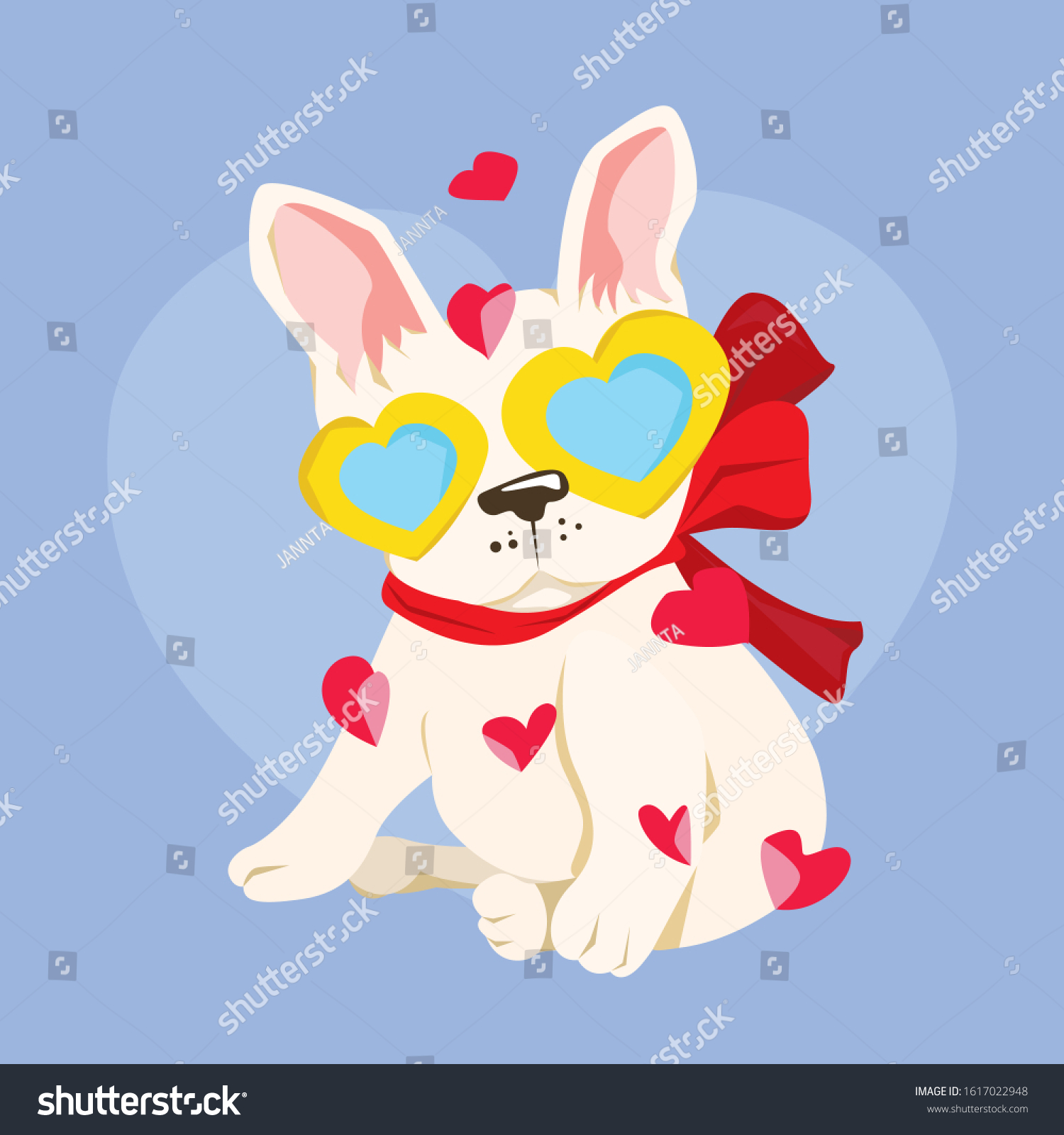 Happy Valentines Day Cute French Bulldog Stock Vector Royalty Free 1617022948