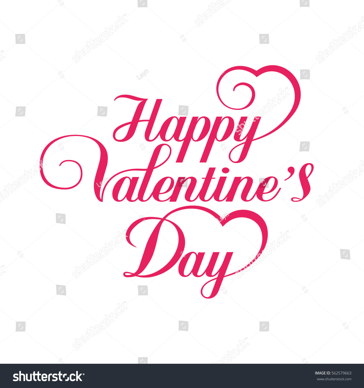 Happy Valentines Day Hand Drawing Vector Stock Vektor 562579663 ...