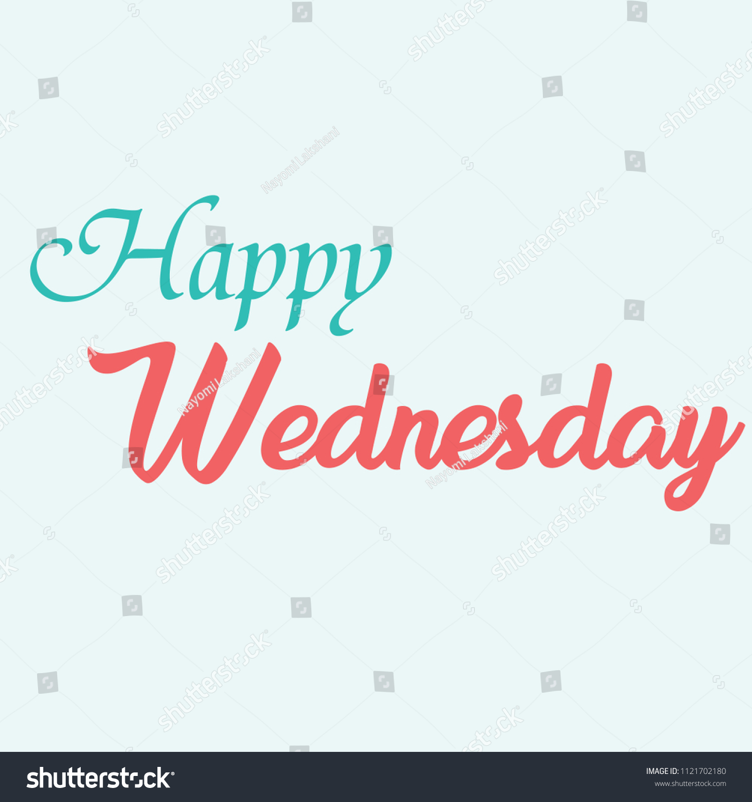 Happy Wednesday Typography Script Lettering Isolated Stock Vector ...