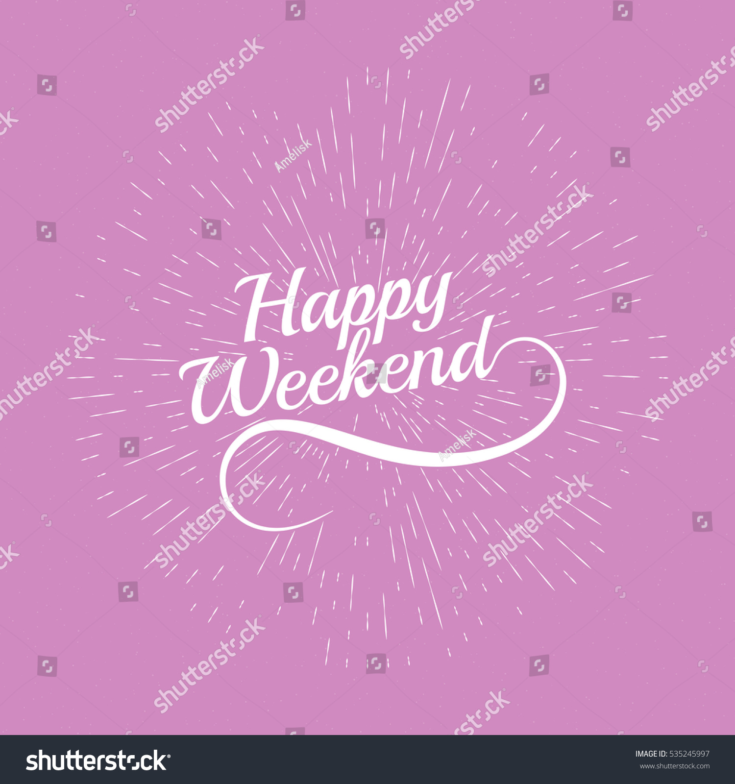 Happy Weekend Inspirational Motivational Quotes Stock Stock Vector ...