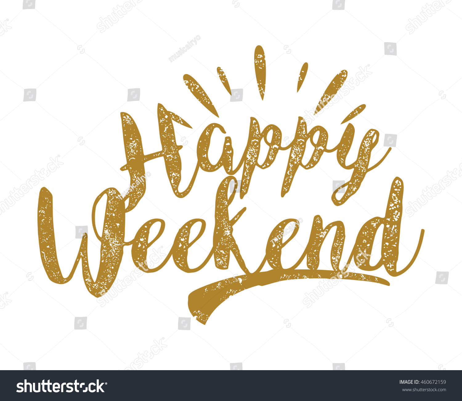 Happy Weekend Text Icon 4 Stock Vector Illustration 460672159 ...