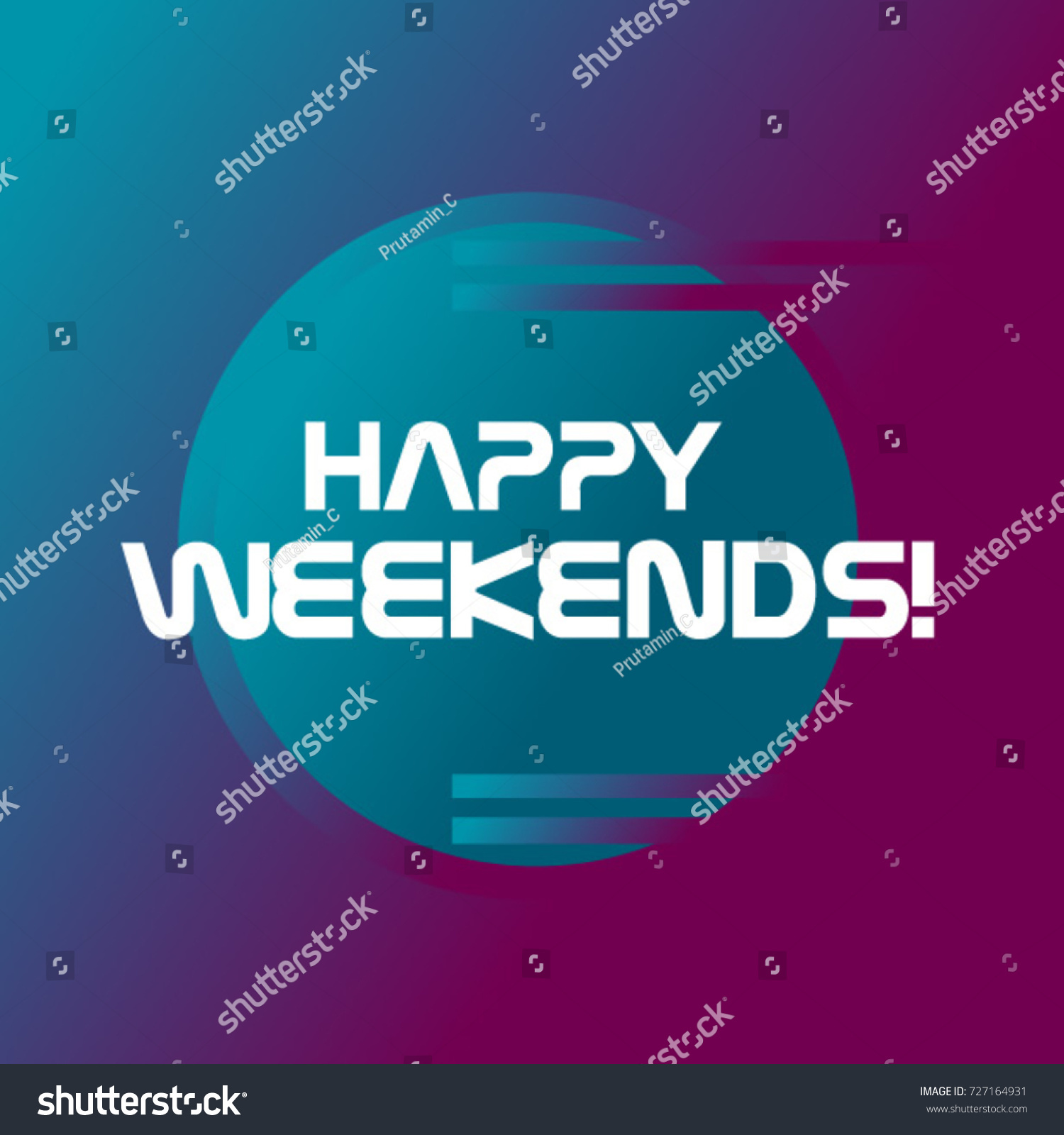 Happy Weekends Beautiful Greeting Card Poster Stock Vector (Royalty ...