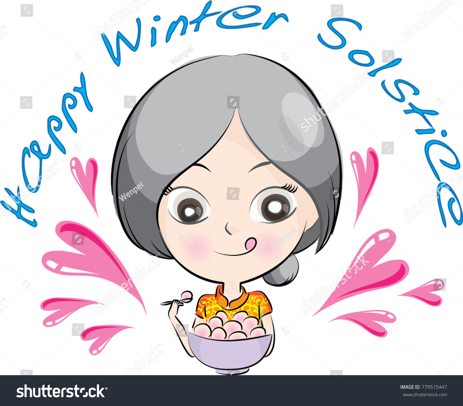 Happy Winter Solstice Vector Stock Vector (Royalty Free) 779515447