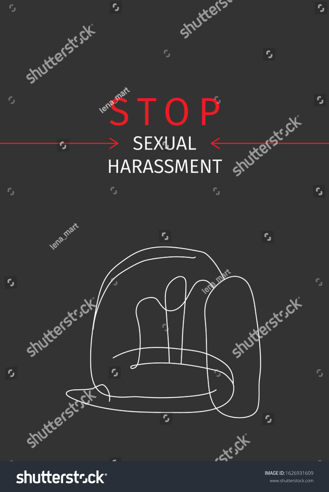 Harassment Poster Stop Sexual Harassment Womens Stock Vector Royalty Free 1626931609 9717