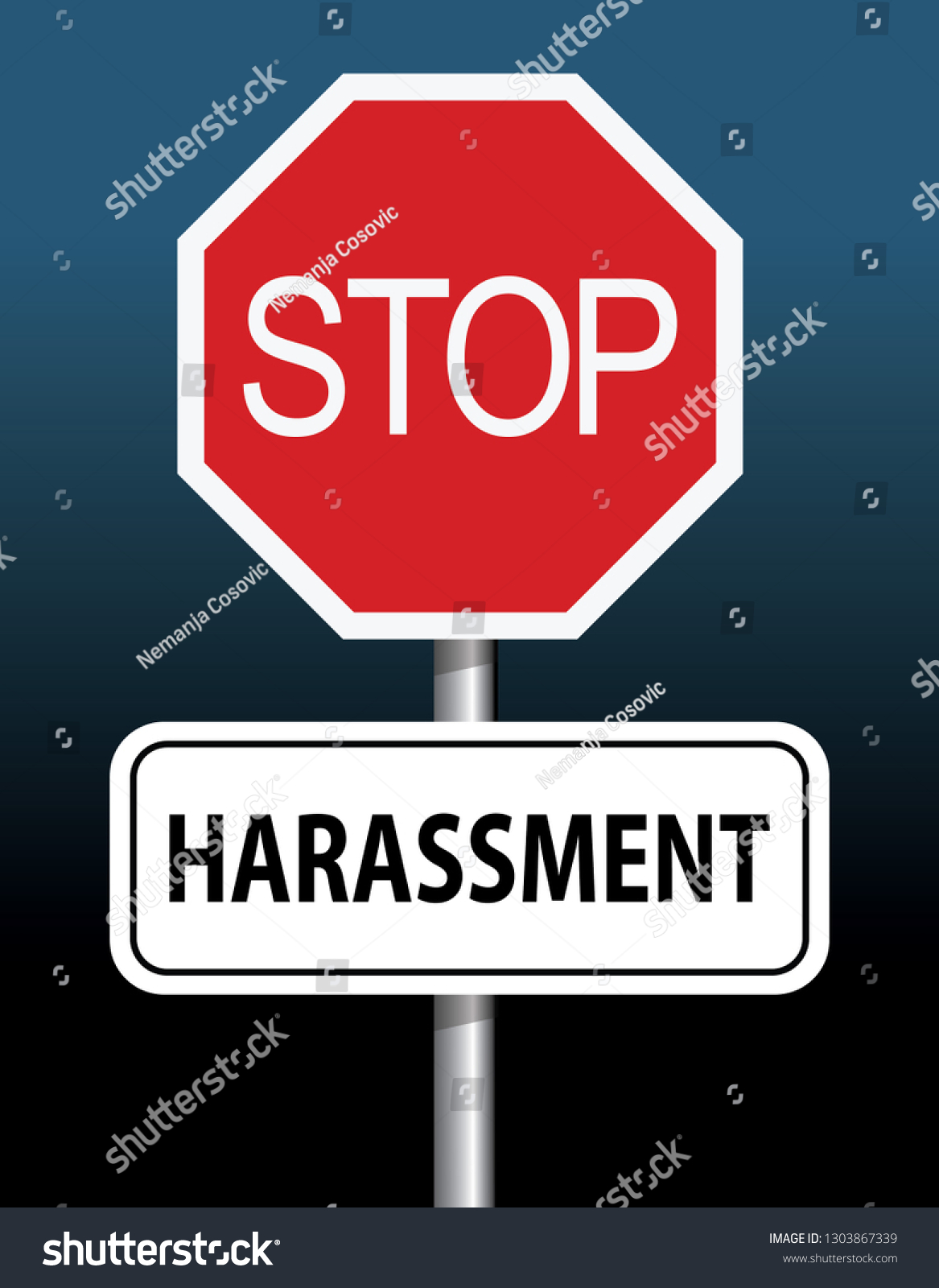 Harassment Stop Sign Stock Vector (Royalty Free) 1303867339 | Shutterstock