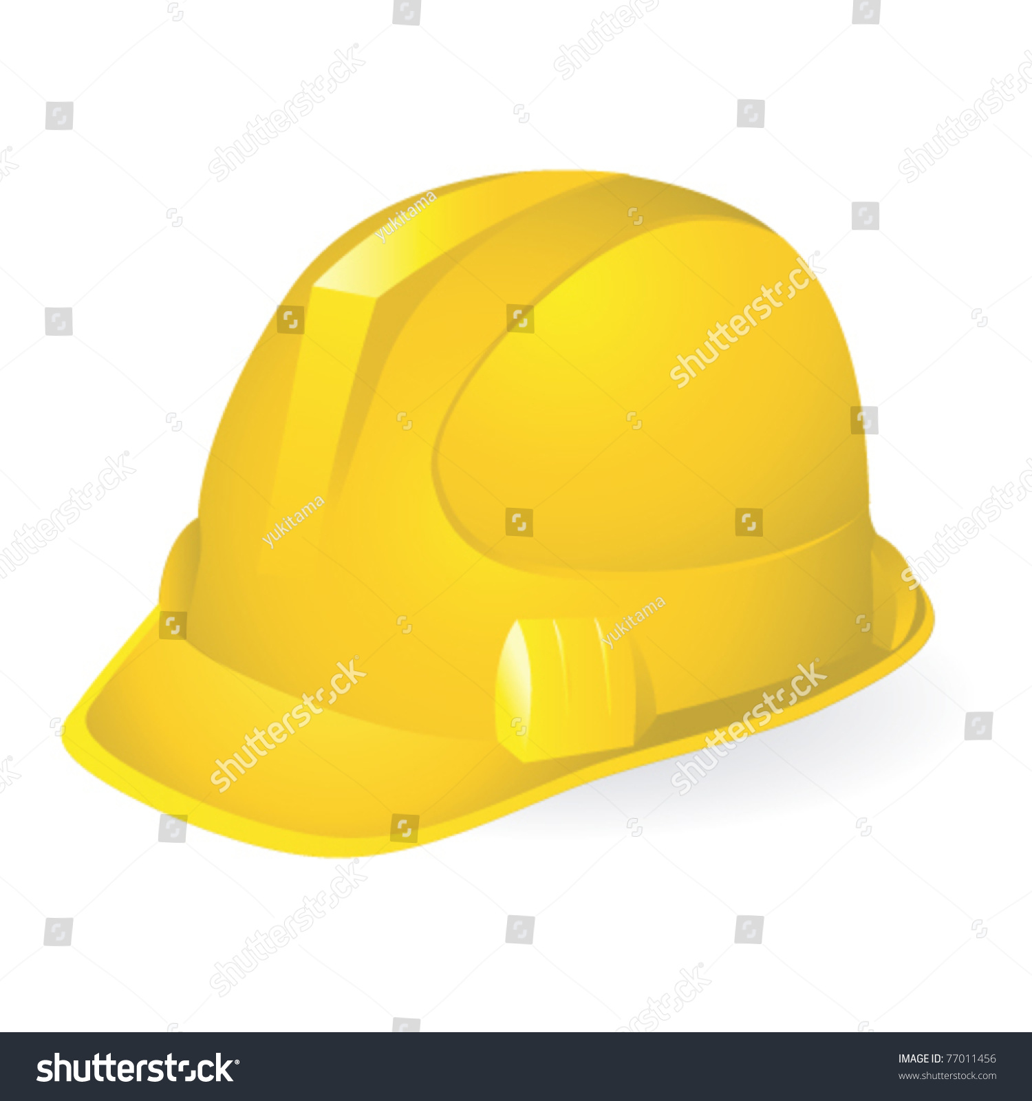 Hard Hat Isolated On White Stock Vector 77011456 : Shutterstock