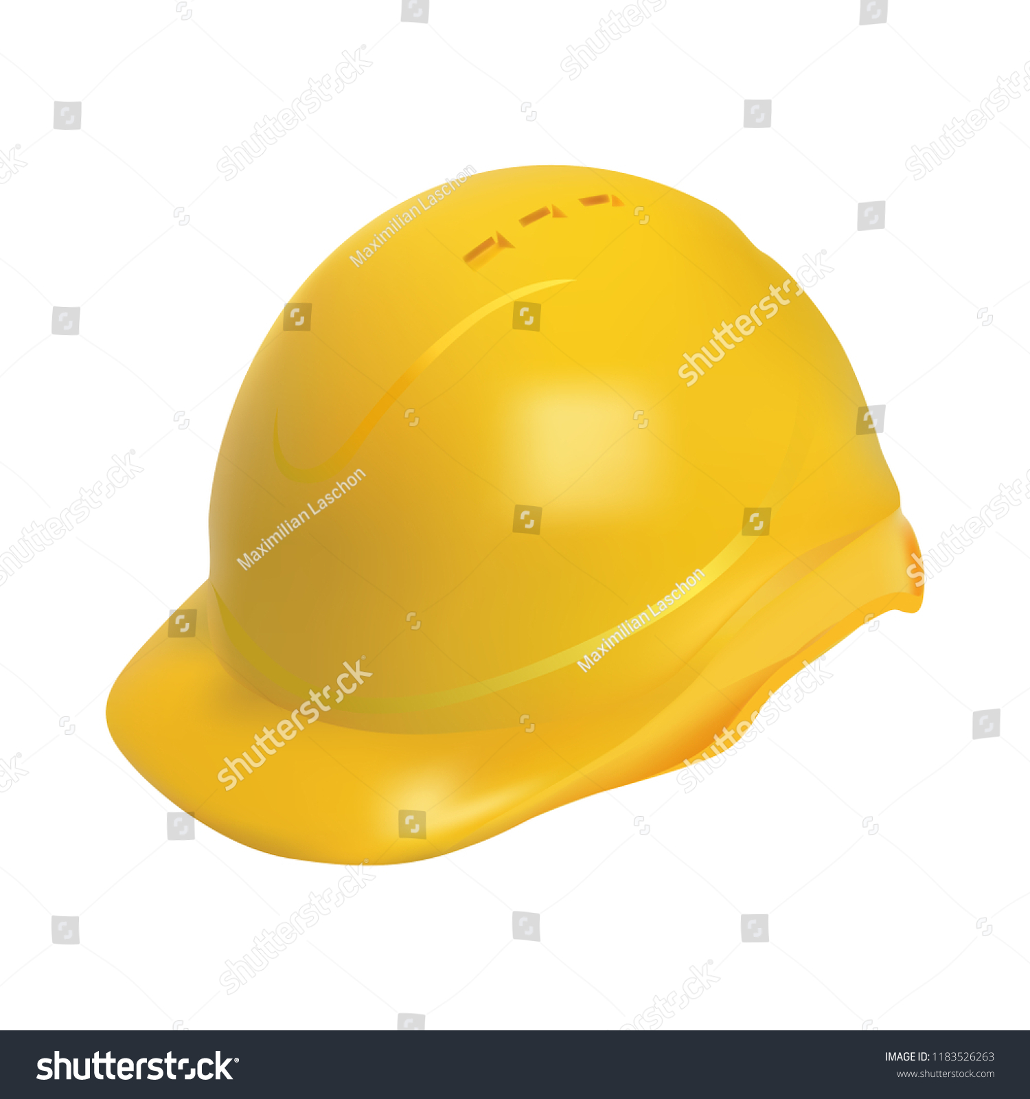 Hard Hat Safety Helmet Realistic Illustration Stock Vector (Royalty ...