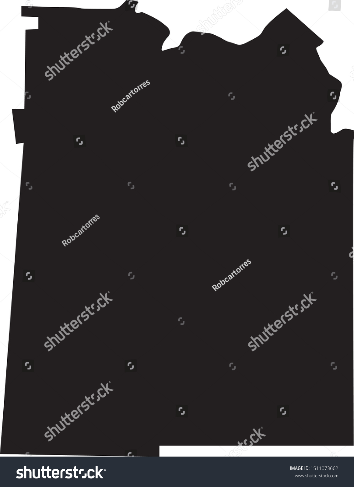 Hardin County Map Tennessee State Stock Vector Royalty Free