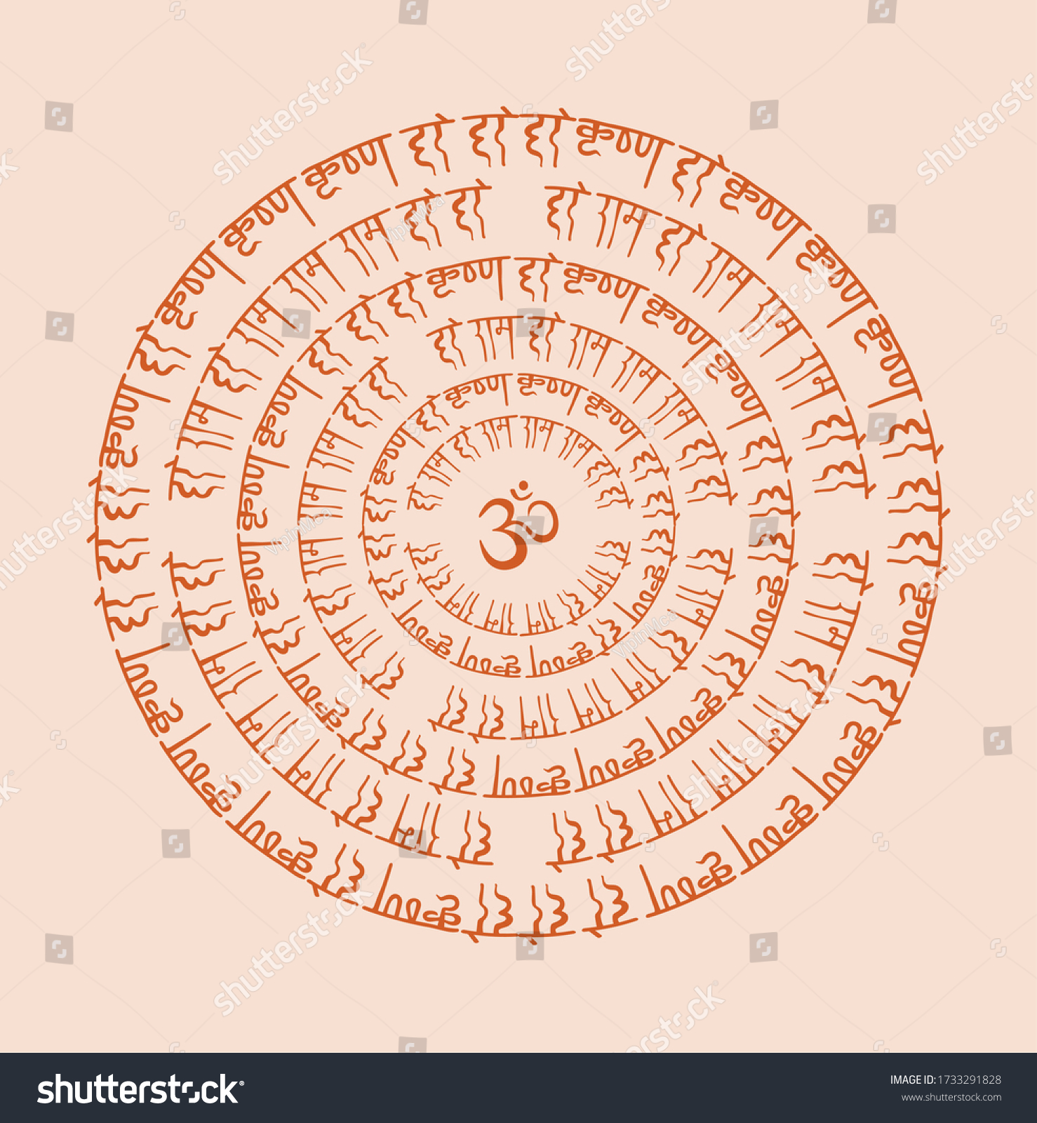 Hare Rama Hare Krishna Editable Vector Stock Vector Royalty Free