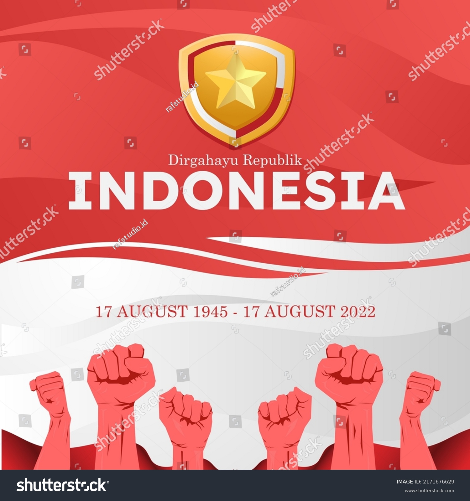 Hari Kemerdekaan Indonesia Means Indonesian Independence Stock Vector Royalty Free 2171676629 0566