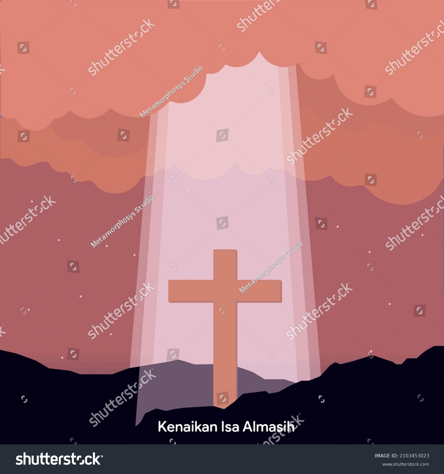 SVG of Hari Kenaikan Isa Almasih (Translation: The Ascension of Jesus Christ) svg