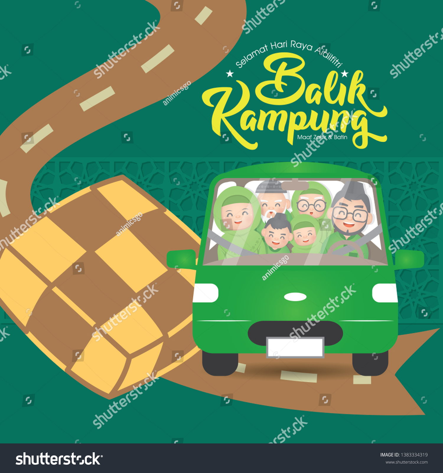 Hari Raya Aidilfitri Balik Kampung Important Stock Vector Royalty Free 1383334319